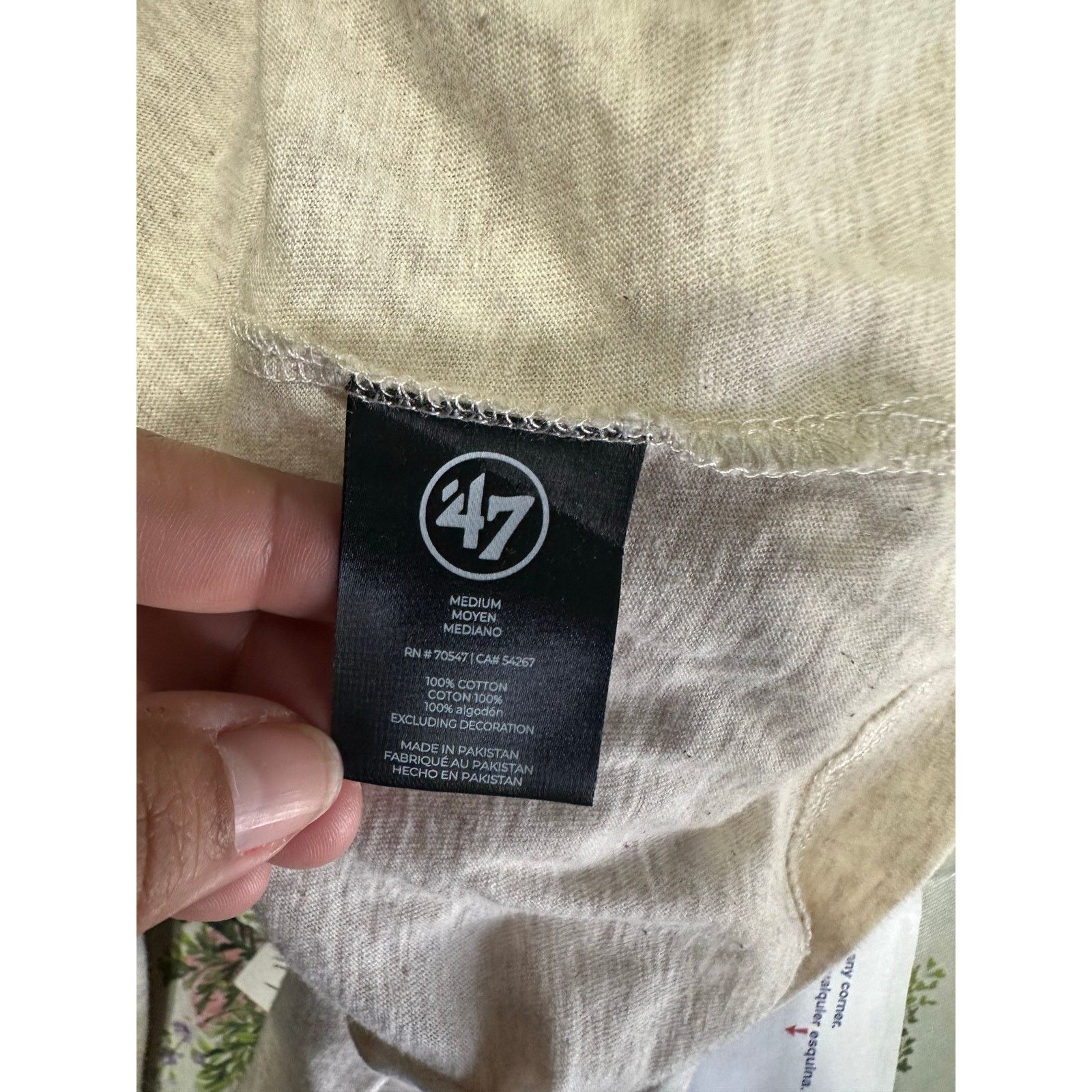 47 Brand 47 Natural Lehigh Womens All Class Lena LS Tee Size M / US 6-8 / IT 42-44 - 5 Thumbnail