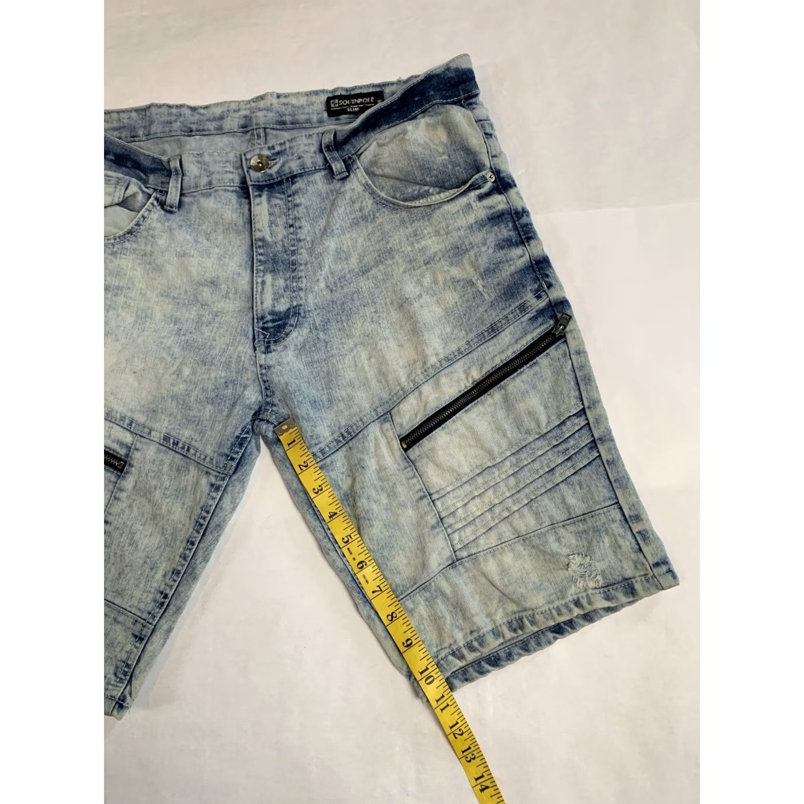 Southpole VINTAGE Southpole Shorts Mens 38 Blue Slim Bermuda Denim 5-Pocket Distressed Hip Hop Grunge Streetwear Punk Retro 90s Boys? Size US 38 / EU 54 - 6 Thumbnail