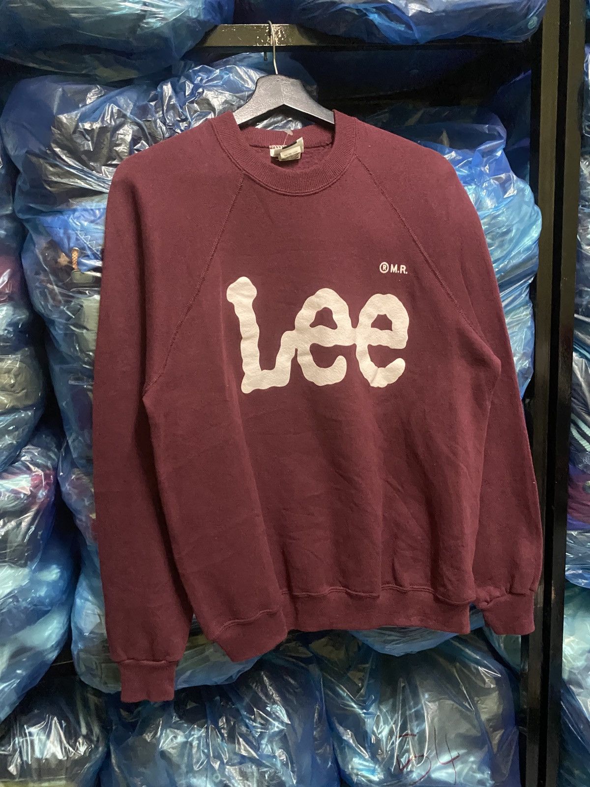 Lee Vintage 90s Lee Maroon Sweatshirt USA Made Crewneck Size US M / EU 48-50 / 2 - 3 Thumbnail