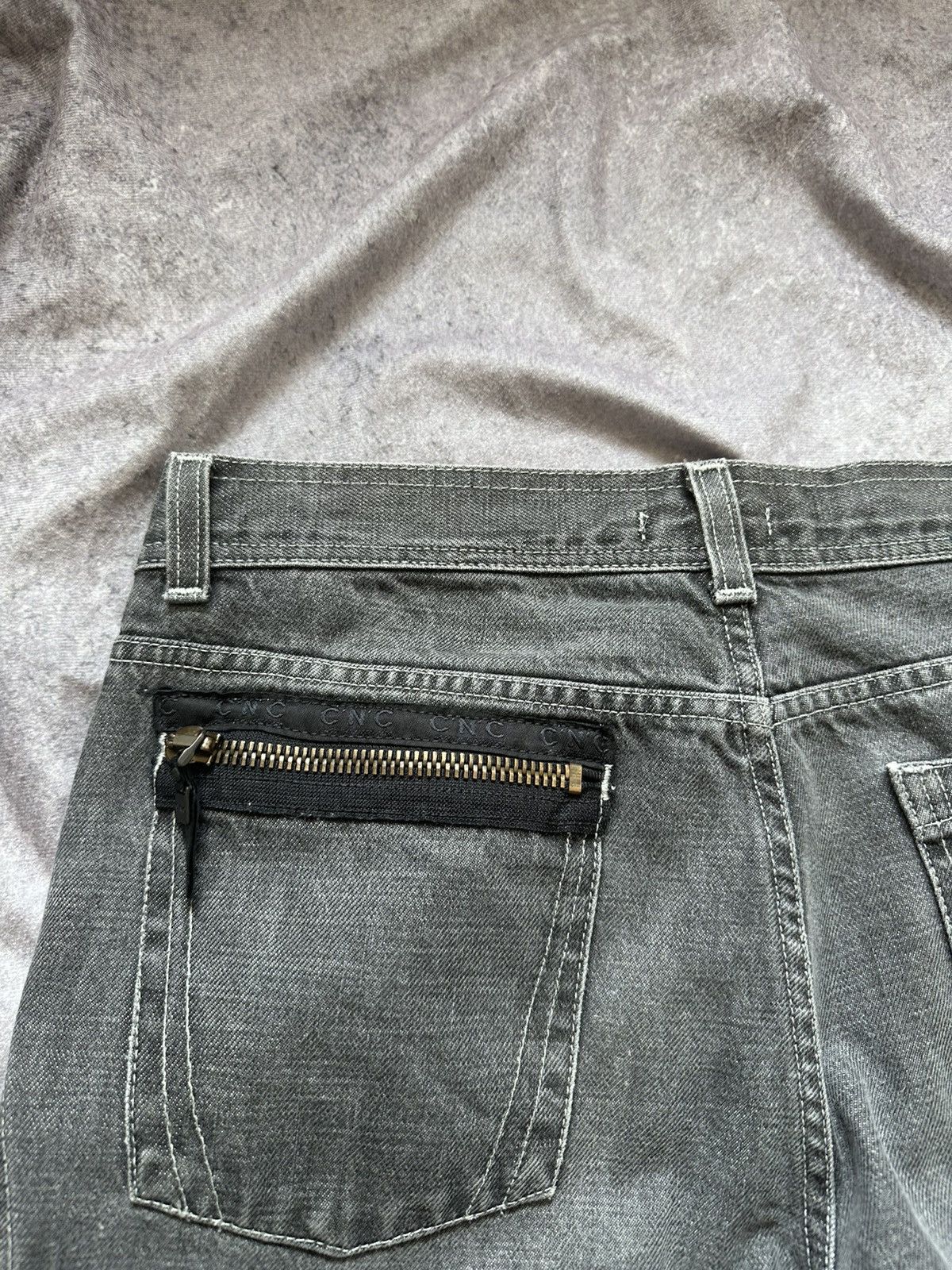 Costume National C'N'C Costume National Gray Constracted Straight Leg Jeans Size US 30 / EU 46 - 6 Thumbnail