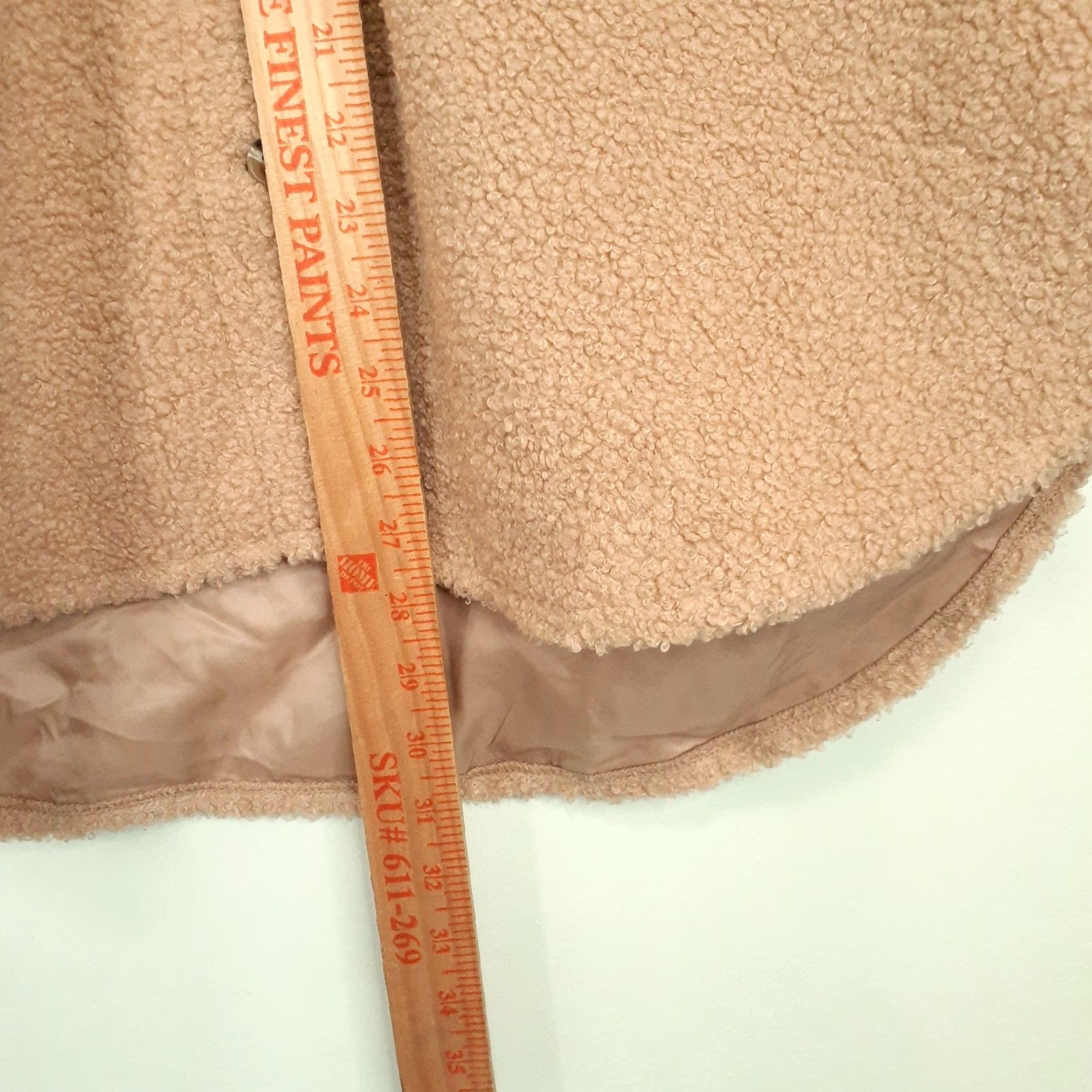 Vintage 12th Tribe Shacket Womens L Oversized Brown Long Sleeve Fleece Button Up Satin Lined Polyester Size L / US 10 / IT 46 - 5 Thumbnail