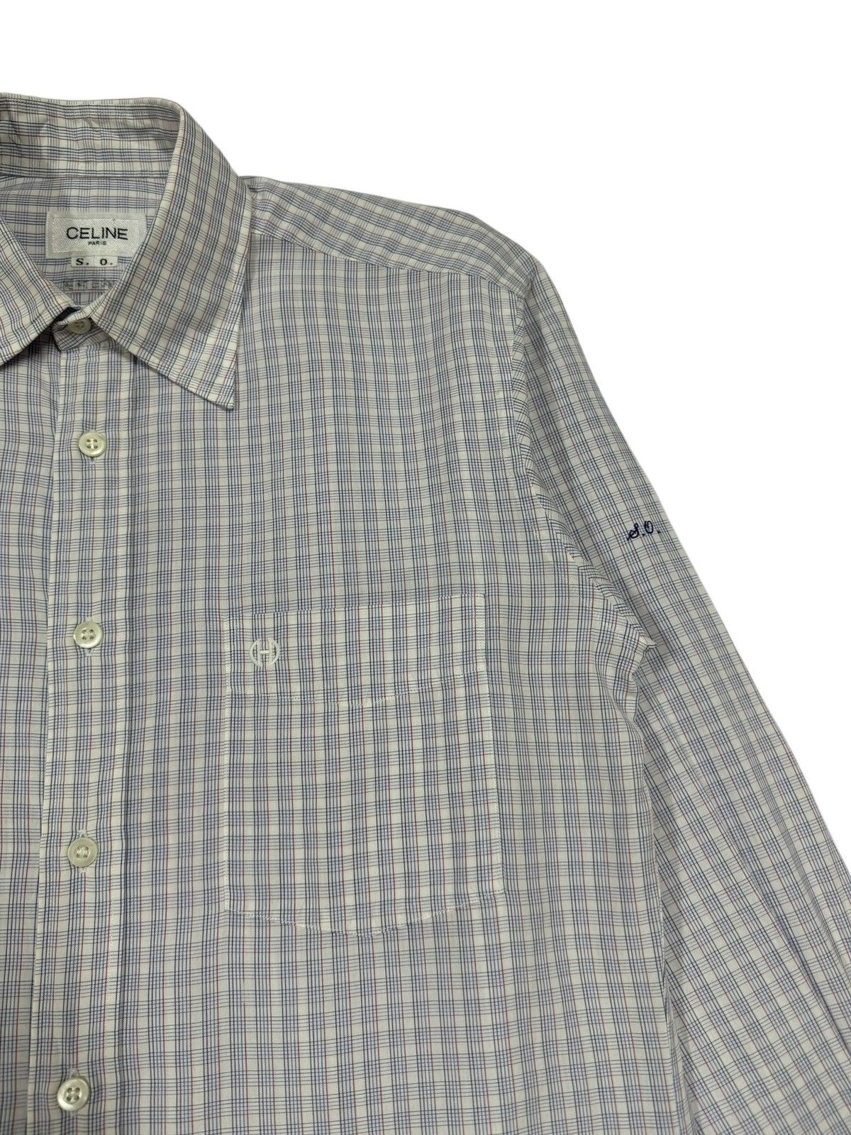 Celine Celine Paris Square Patterned Shirt Button Ups Size US M / EU 48-50 / 2 - 6 Thumbnail