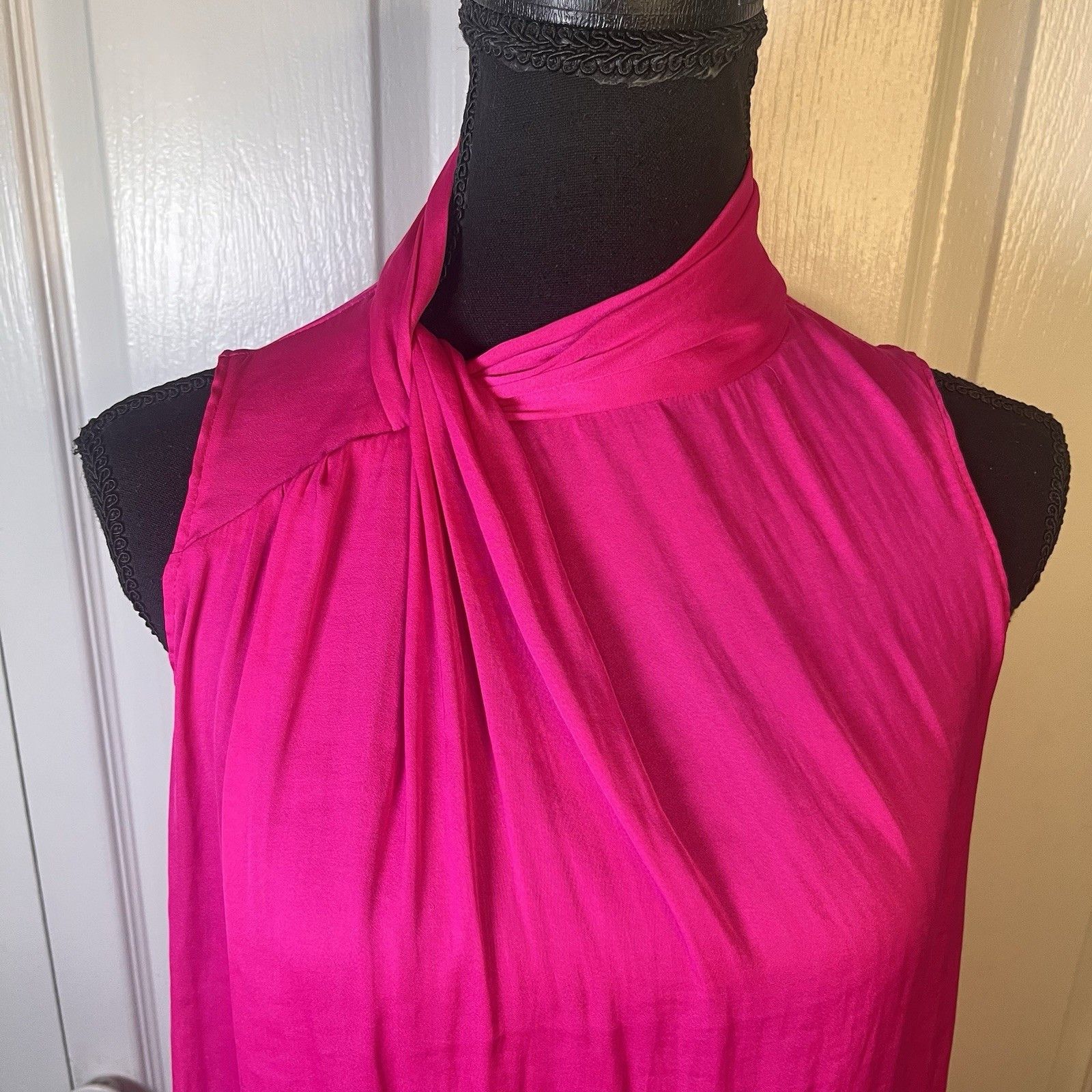 Other Naked Zebra Tank Top Sz S Hot Pink Twisted High Neck Barbie Size S / US 4 / IT 40 - 3 Thumbnail