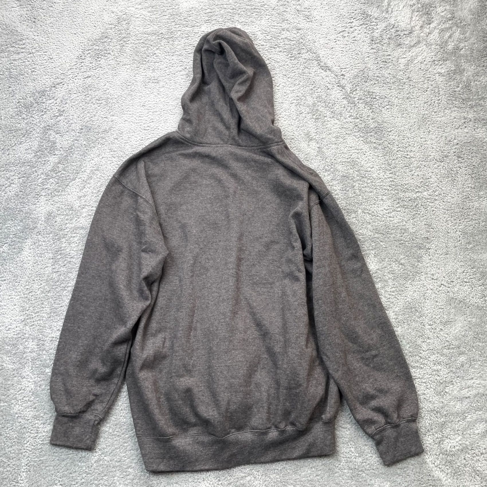 Logo 7 VINTAGE New Orleans Hoodie Mens Large Gray Heathered Fleece Lined Embossed Logo Cotton Size US L / EU 52-54 / 3 - 2 Thumbnail