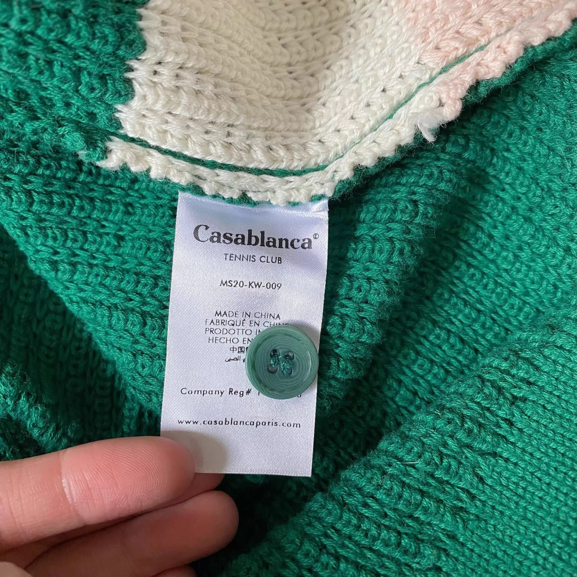 Casablanca Casablanca White Green Color-Blocked Short Sleeve Knit Vest S Size US S / EU 44-46 / 1 - 6 Thumbnail
