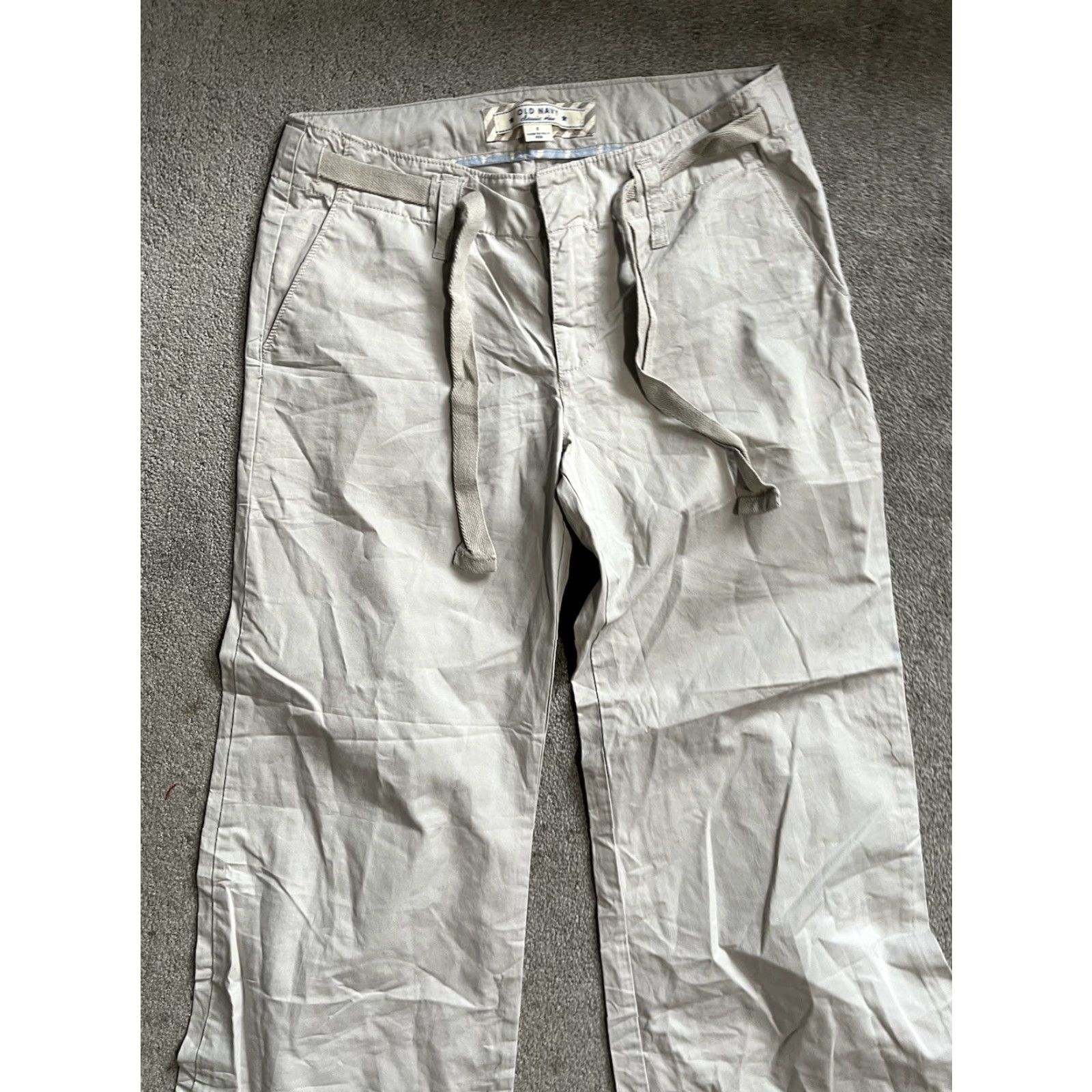 Old Navy VTG Old Navy Khakis Pants Wide-Leg Mid Rise Beige 6 Women Vintage Grunge 90s College Geek Hipster Casual Workwear Pants Size 28" / US 6 / IT 42 - 4 Thumbnail