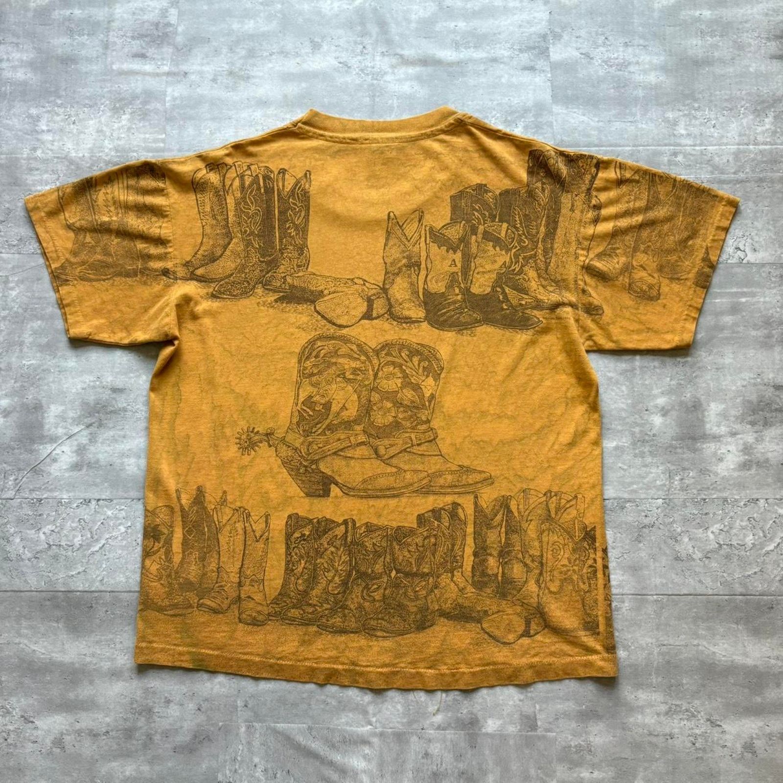 Anvil Vintage 1990s boots aop t shirt Size US XL / EU 56 / 4 - 2 Thumbnail
