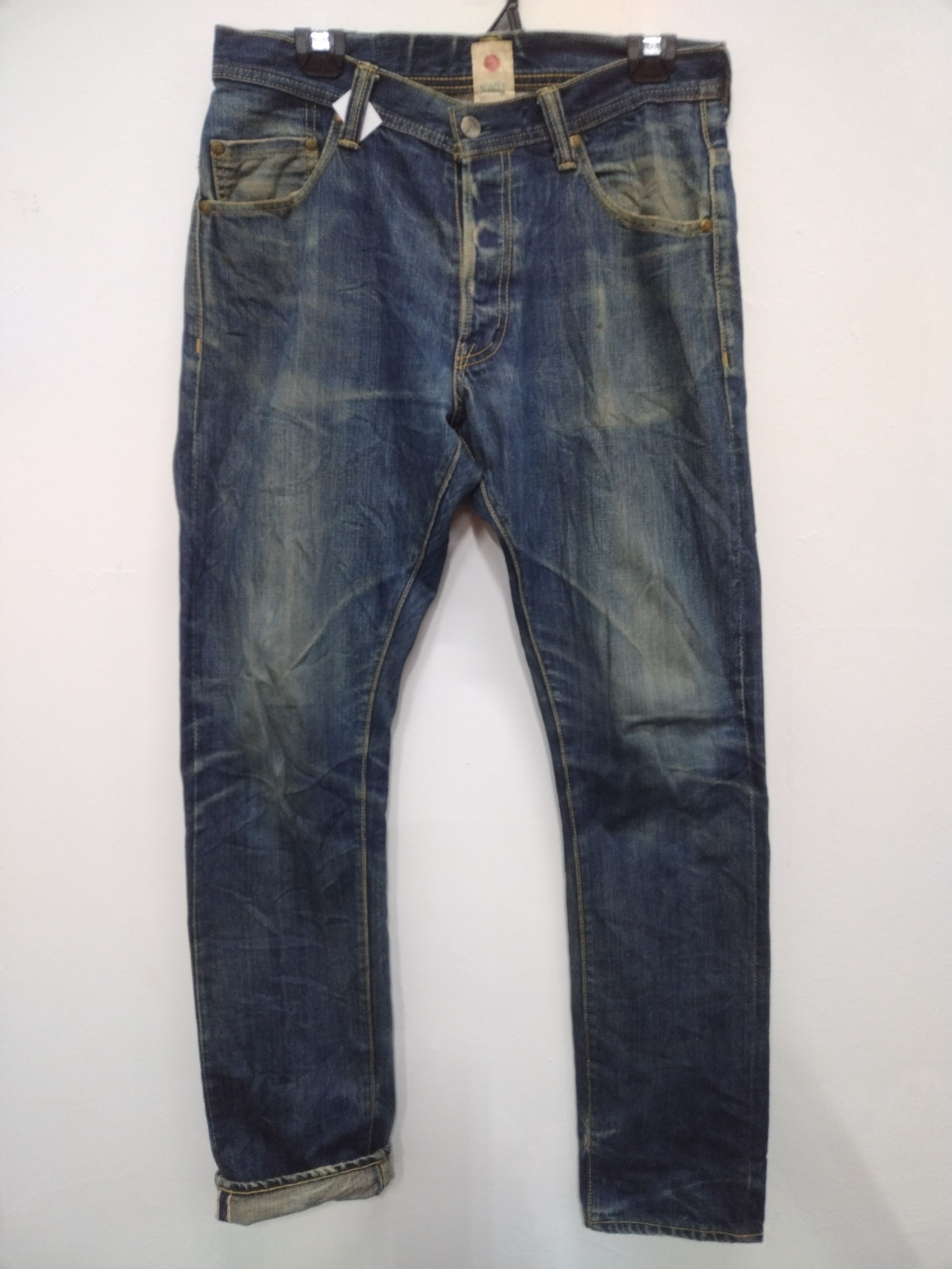 Japanese Brand Vtg selvedge somet straight jeans nice design & character Size US 32 / EU 48 - 1 Thumbnail