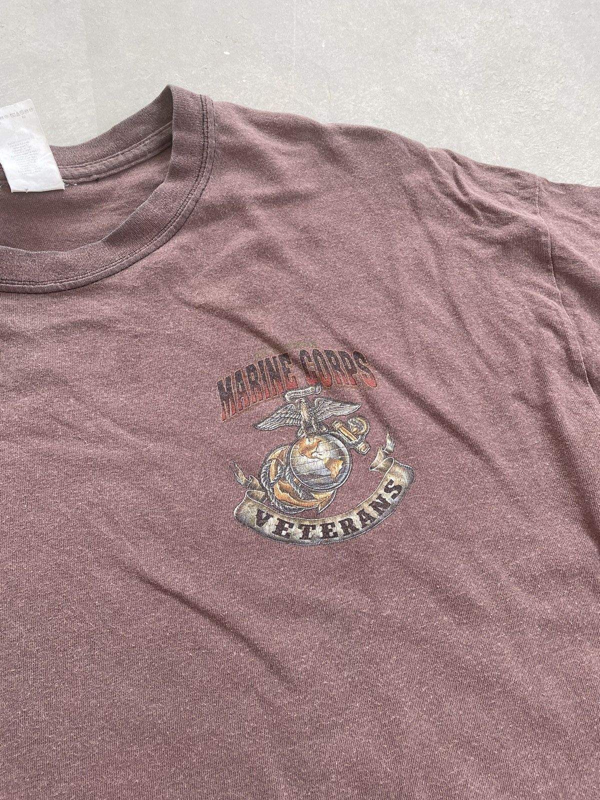 Vintage VINTAGE MARINE CORPS VETERANS TEE Size US XL / EU 56 / 4 - 5 Thumbnail