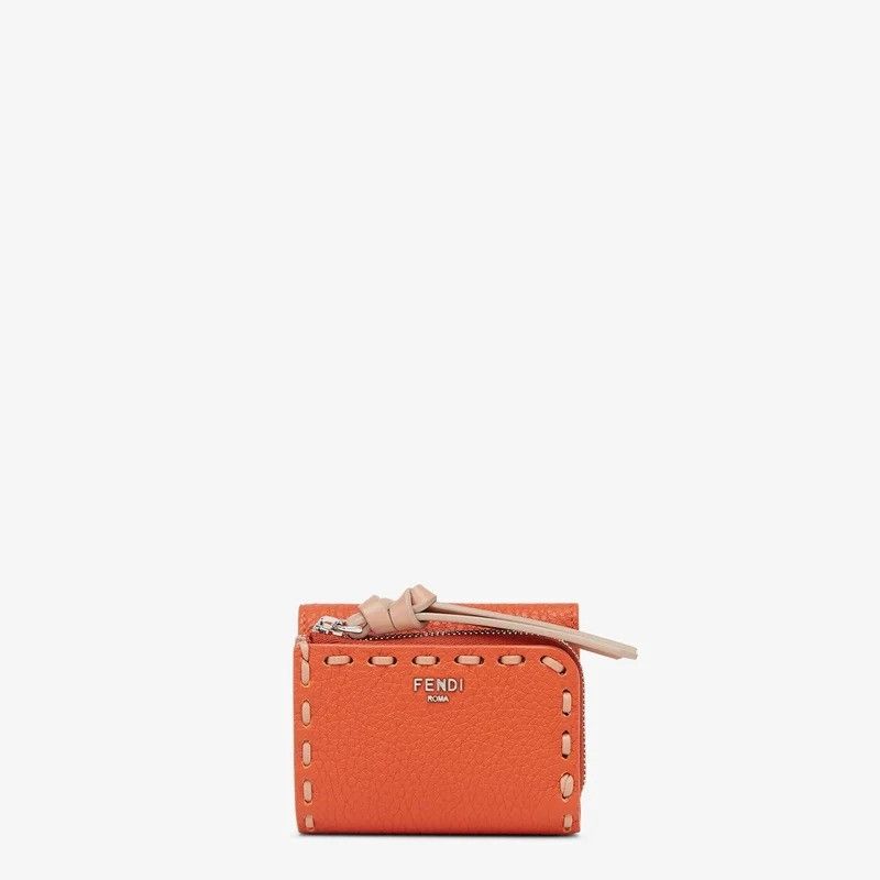Fendi o1s1wg110526 Peekaboo Micro Trifold in Orange Size ONE SIZE - 1 Thumbnail