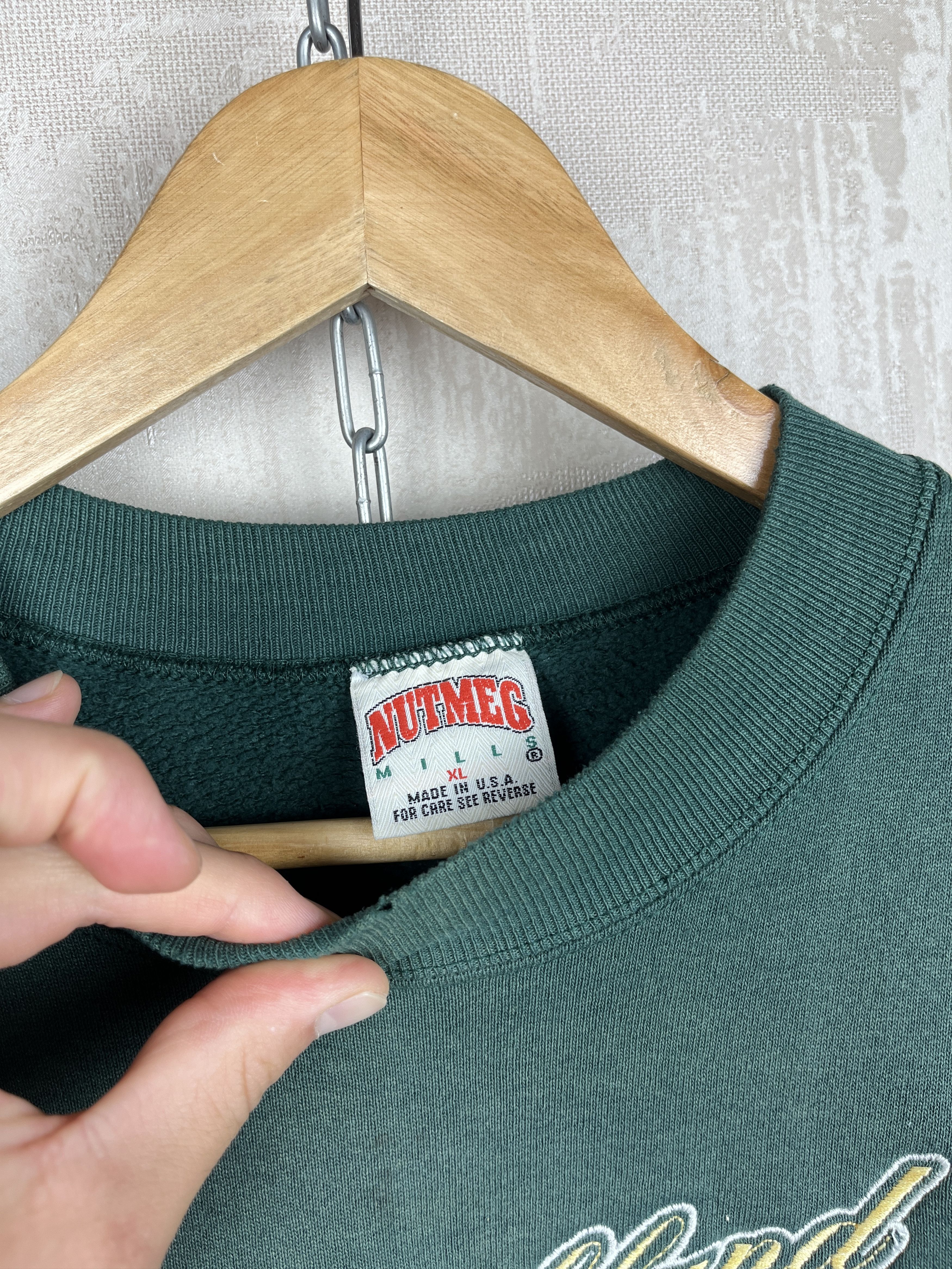 Nutmeg 90's Oakland Athletics A's MBL Nutmeg Vintage Sweatshirt Size US XL / EU 56 / 4 - 9 Thumbnail