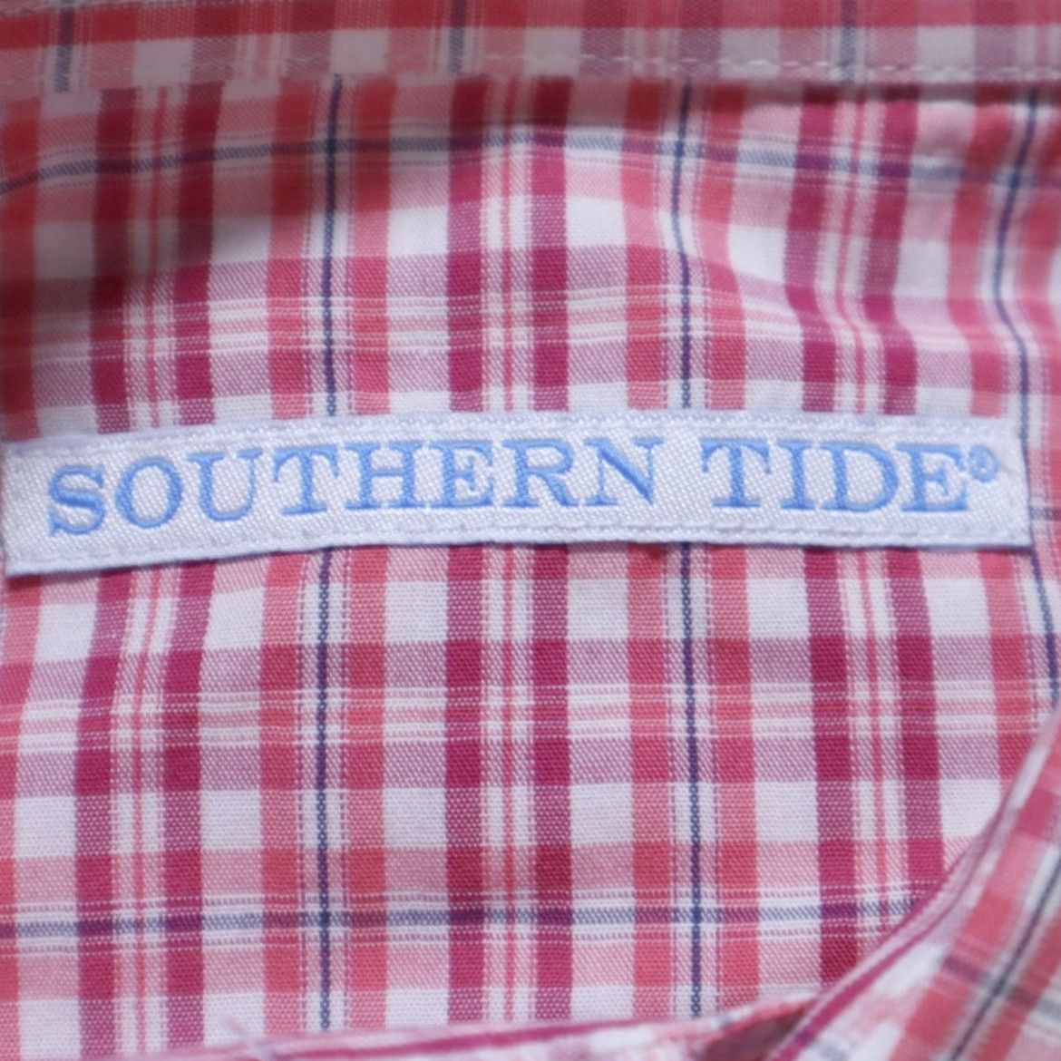 Southern Tide Southern Tide Embroidered Gingham Button Down Shirt Red Men's M Size US M / EU 48-50 / 2 - 5 Thumbnail