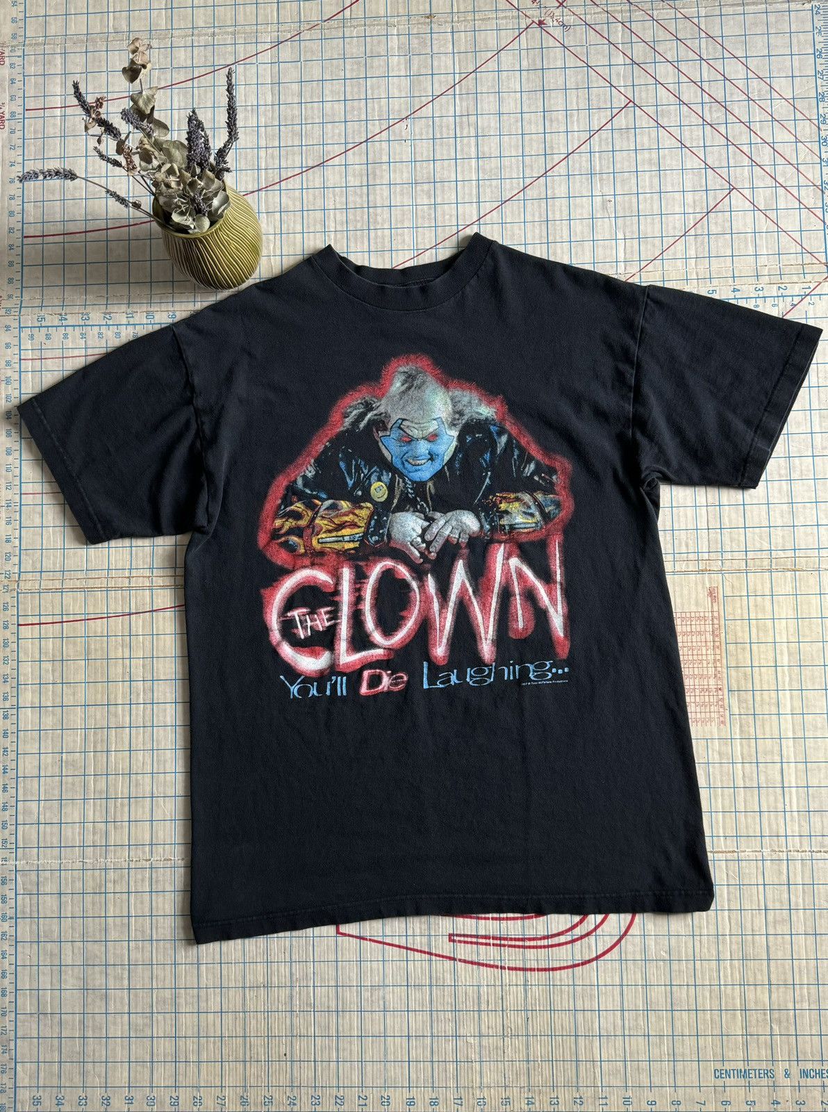 image of Spawn Movie Promo Tee The Clown You’Ll Die Laughing in Black, Men's (Size Large)