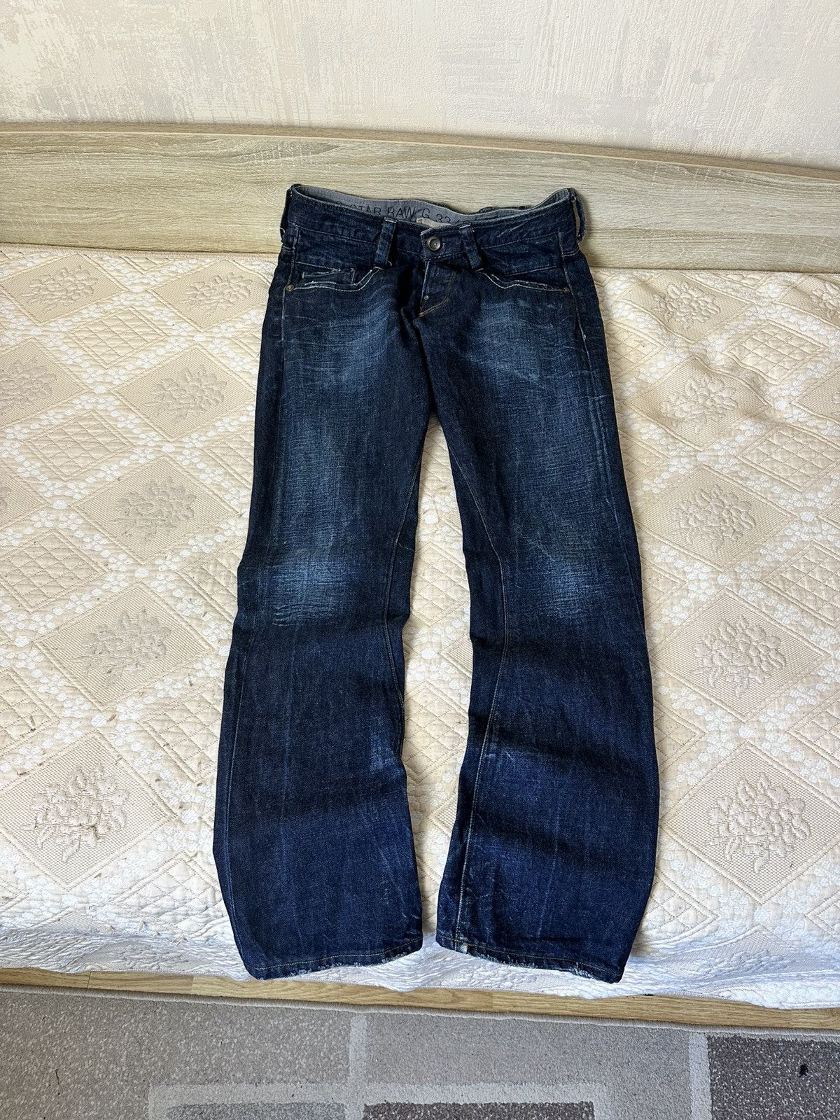 G-Star 🔥 G Star Raw 3301 Vintage Blue Denim Pants Jeans Trousers Size US 32 / EU 48 - 4 Thumbnail