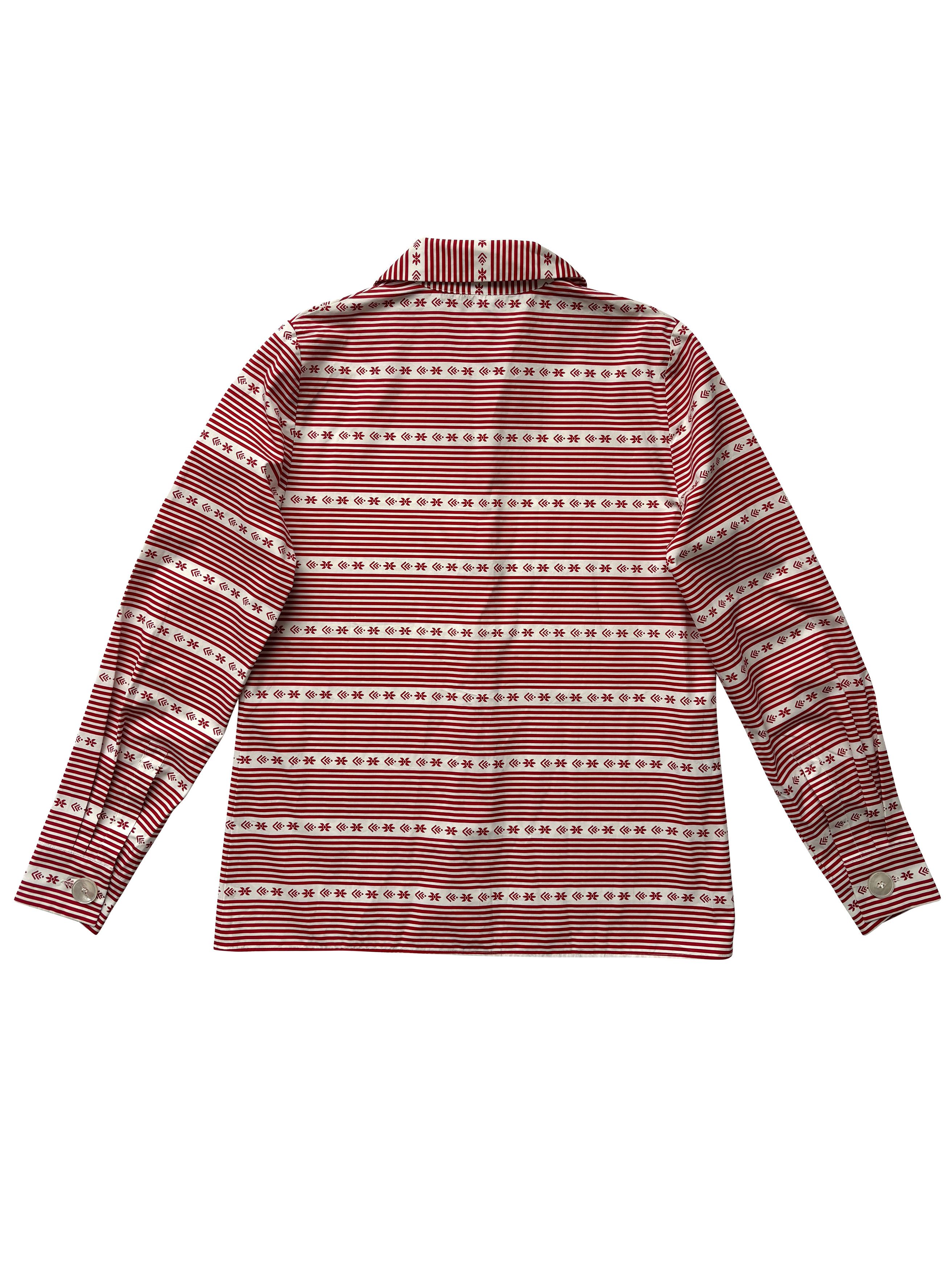 Miu Miu ⚡️QUICK SALE⚡️2015 Miu Miu Runway Red White Button Up Shirt Size M / US 6-8 / IT 42-44 - 2 Thumbnail