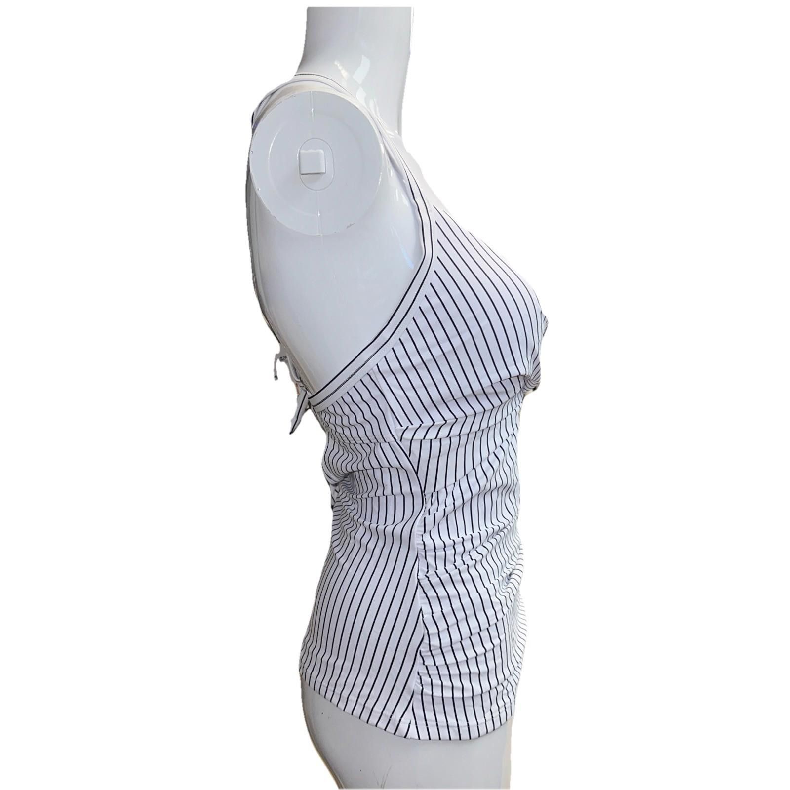 Other B2prity Pen Stripped Black White V Neck Tankini Medium Size ONE SIZE - 6 Thumbnail