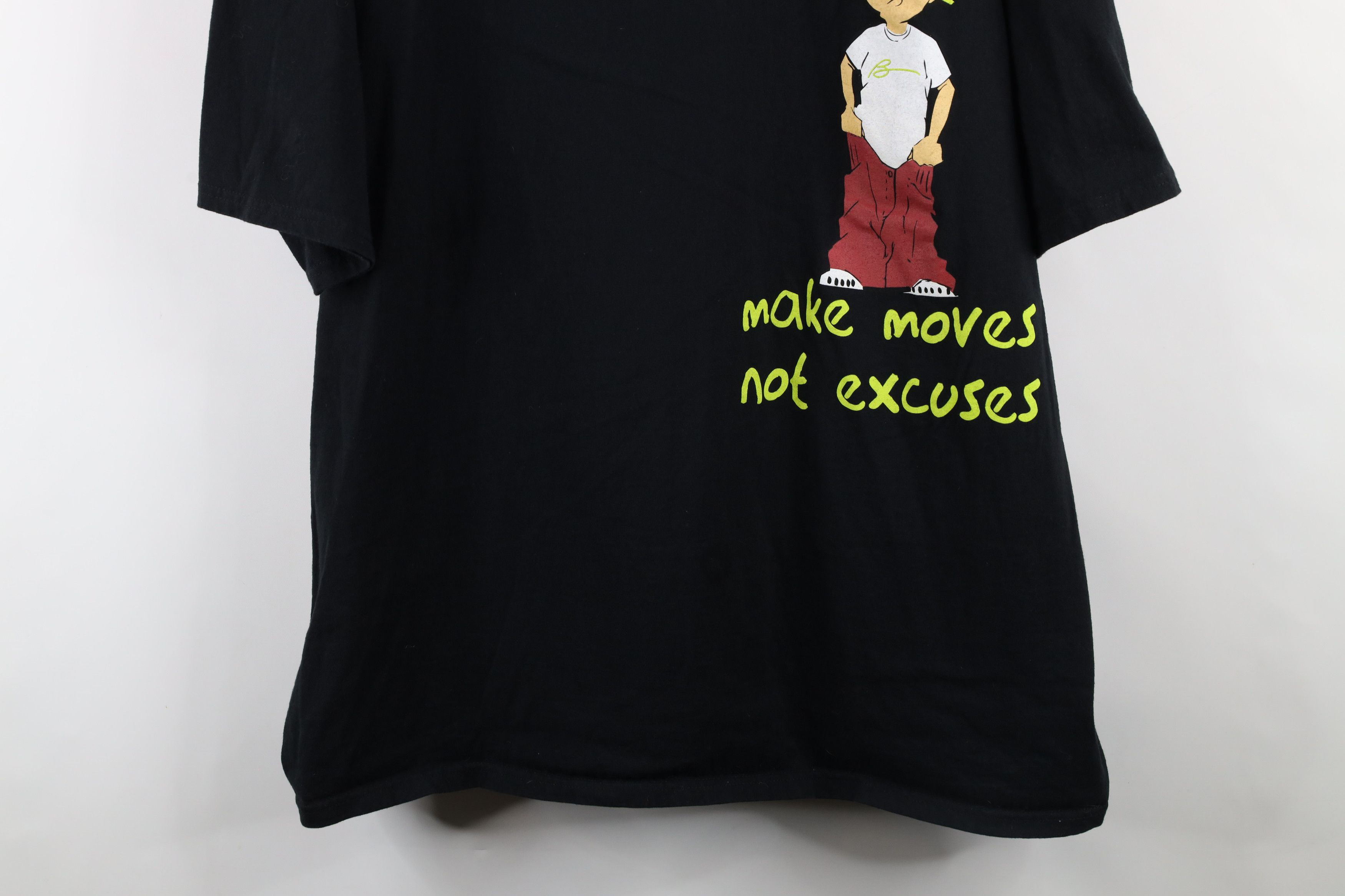 Vintage Vintage 90s Y2K Streetwear Make Moves Not Excuses T-Shirt Size US XXL / EU 58 / 5 - 3 Thumbnail