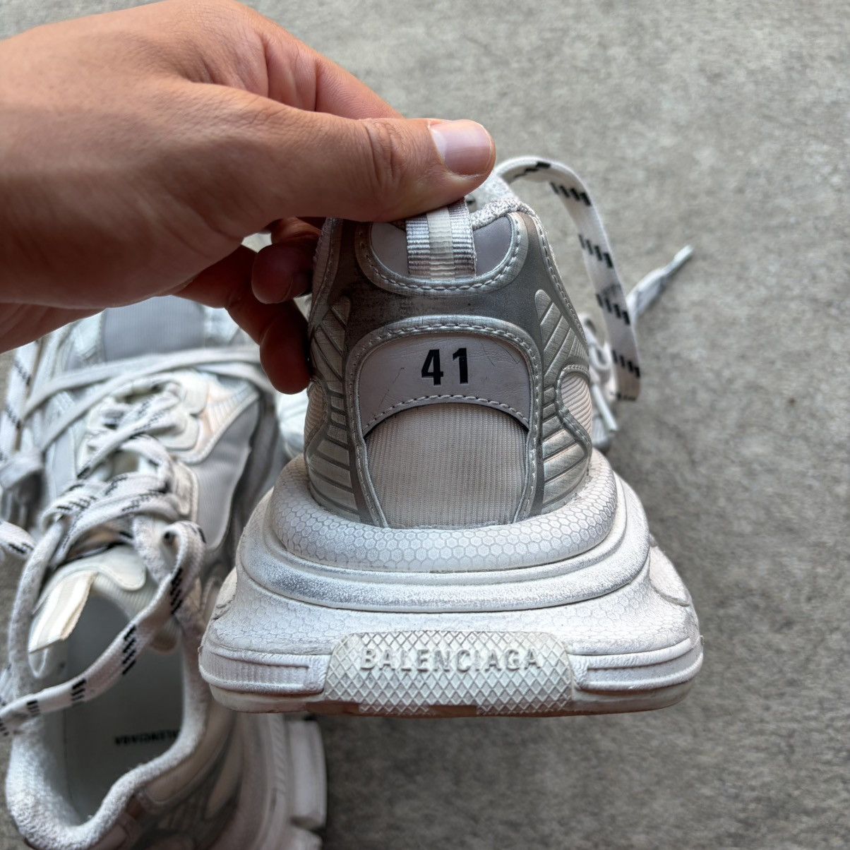 Balenciaga Balenciaga 3XL Sneaker White/Silver EU 41/US 8 Size US 8 / EU 41 - 5 Thumbnail