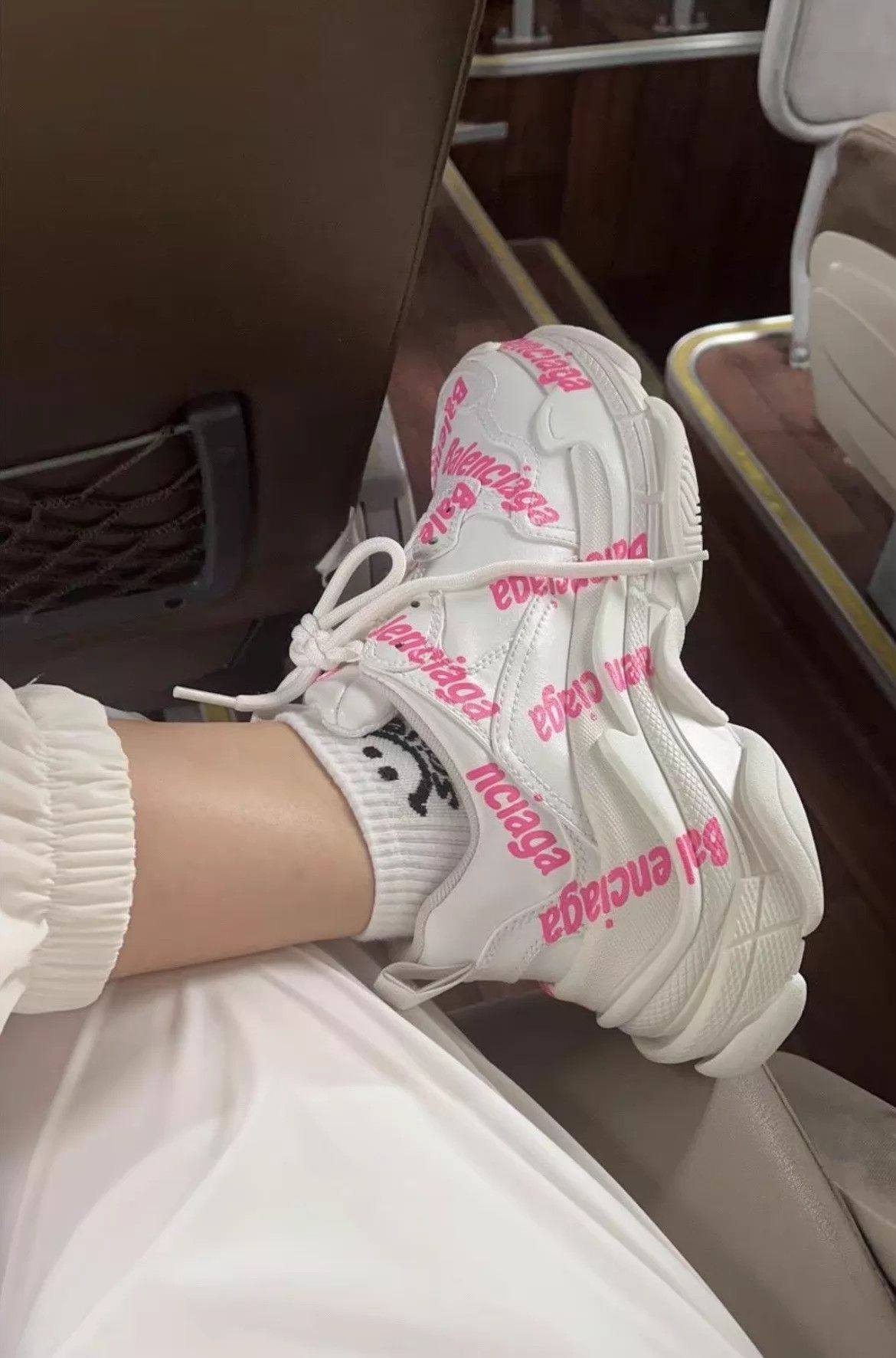 Balenciaga Balenciaga Womens Triple White-Pink 35- Sweet Cool Size US 4.5 / IT 34.5 - 7 Thumbnail