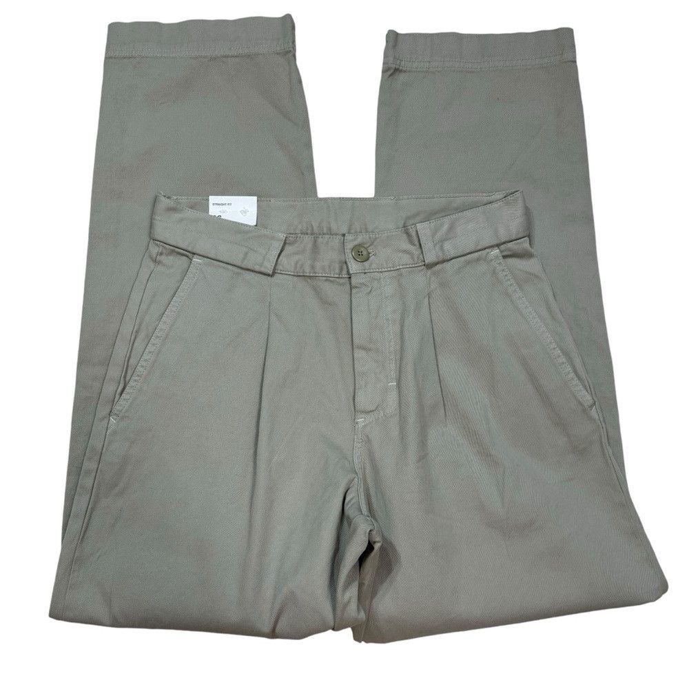 Zara NWT New Zara Grey Cotton Straight Leg 6917/417 Pants Size 2 Size US 29 - 4 Thumbnail