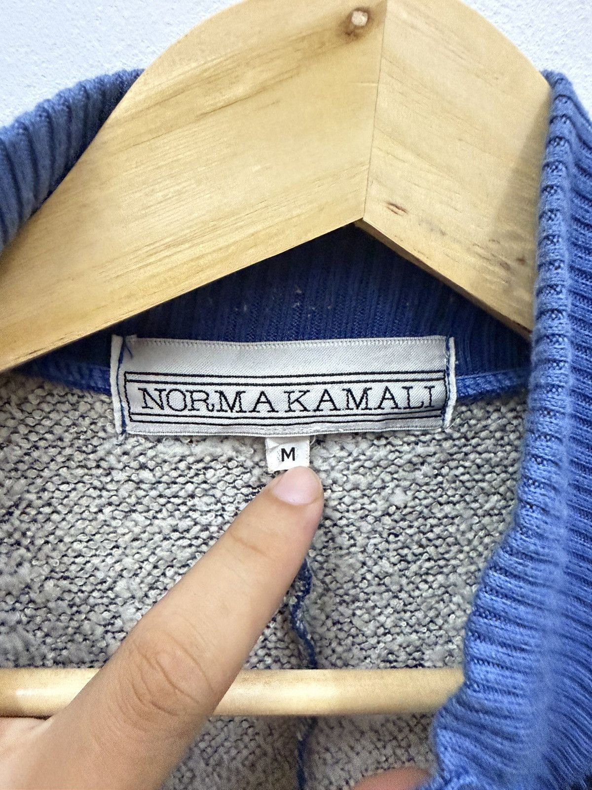 Norma Kamali Norma Kamali Blue Plaid Snap Button Sweater Size M / US 6-8 / IT 42-44 - 3 Thumbnail