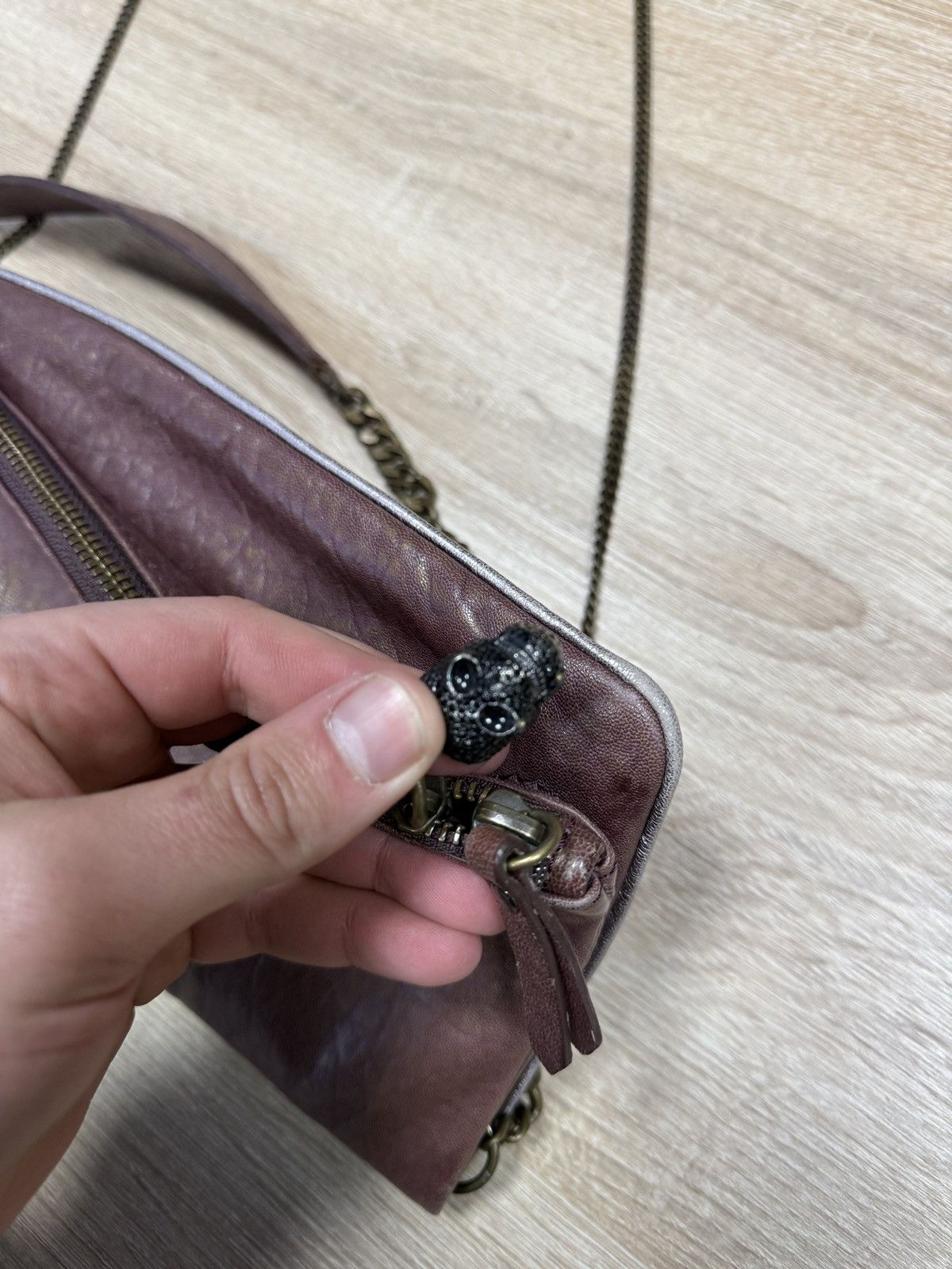 Zadig & Voltaire 🇫🇷💀 Vintage Zadig & Voltaire Rock Skull Leather Crossbody Bag Size ONE SIZE - 13 Thumbnail