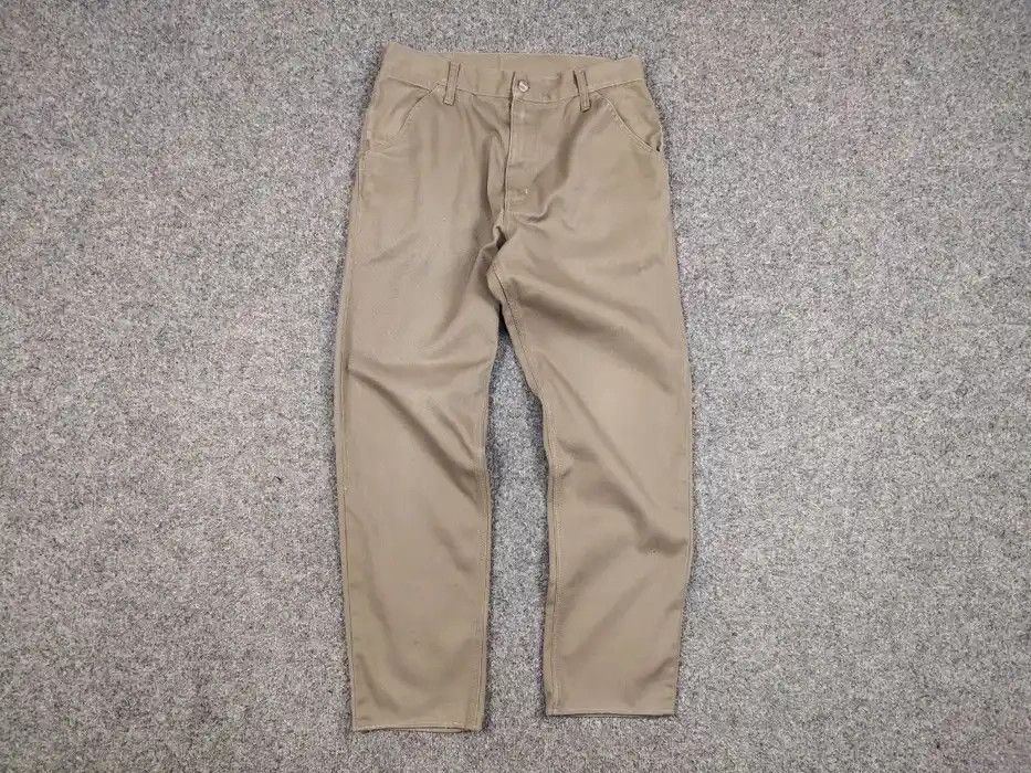 Carhartt Vintage 90' Carhartt Simple Beige Distressed Trouser Pants Size US 30 / EU 46 - 5 Thumbnail