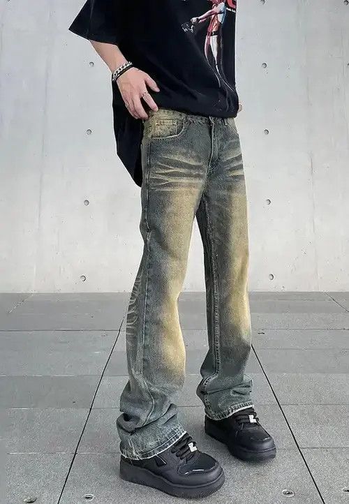Japanese Brand × Jean Y2K Flared Baggy Jeans Men Size US 30 / EU 46 - 2 Thumbnail