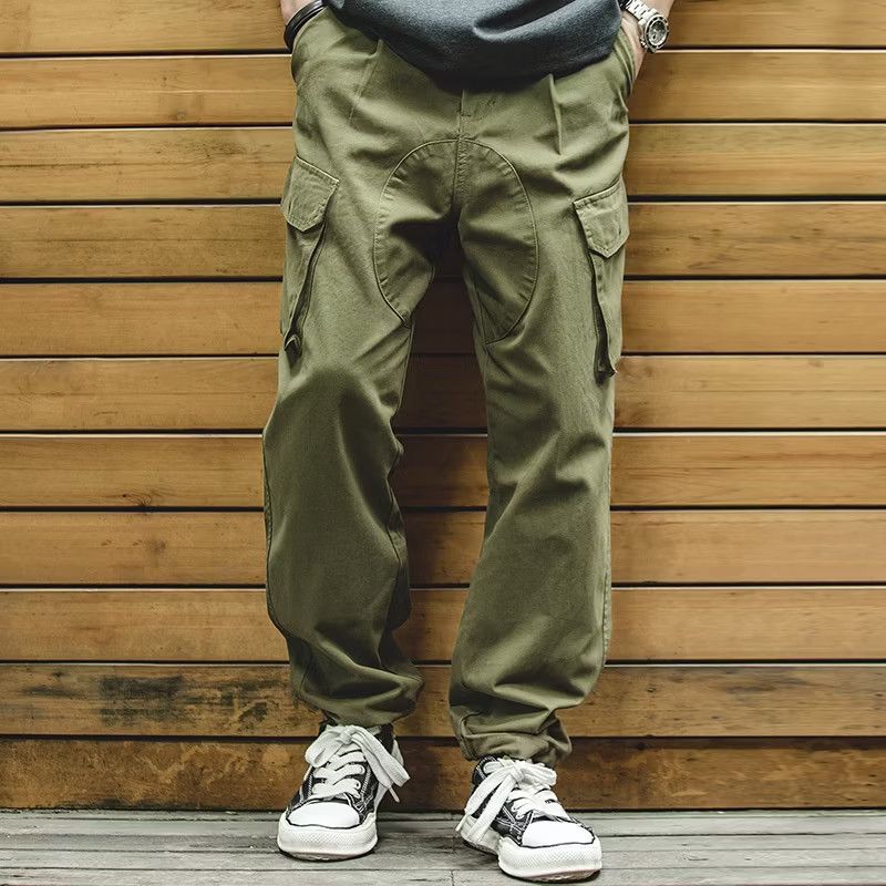 Japanese Brand 💥green military retro military trousers pant Size US 31 - 1 Thumbnail