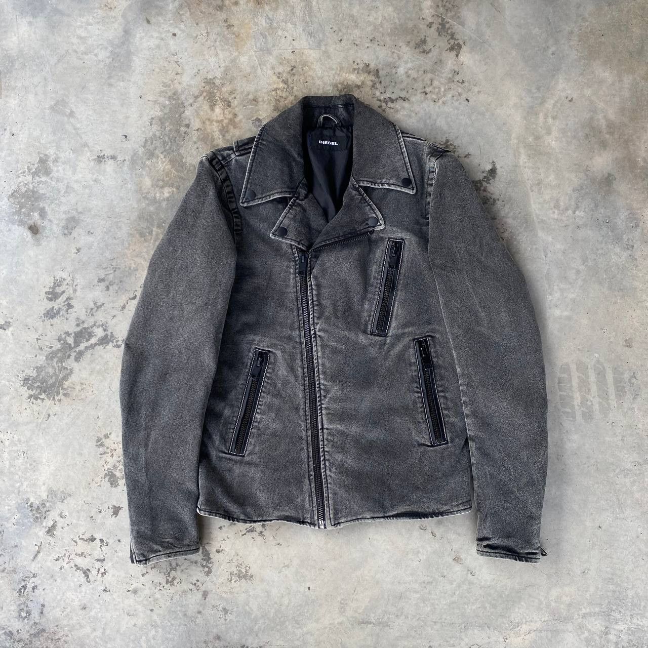 Diesel DIESEL BIKER JACKET FADED BLACK MEDIUM Size US M / EU 48-50 / 2 - 1 Thumbnail