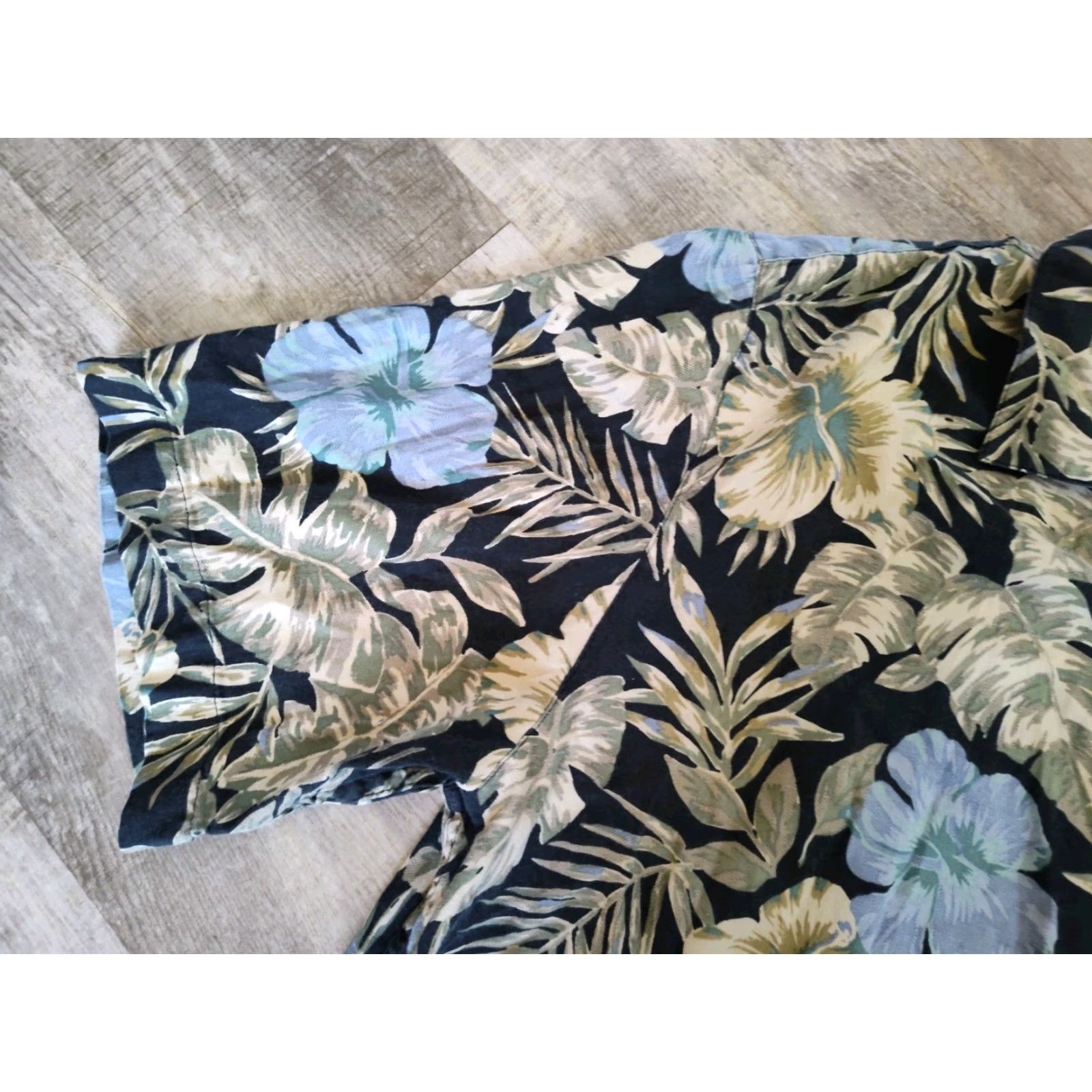 Vintage VINTAGE Pusser's Men's Hawaiian Shirt Short Sleeve Aloha Floral Silk Cotton Blue M Size US M / EU 48-50 / 2 - 6 Thumbnail