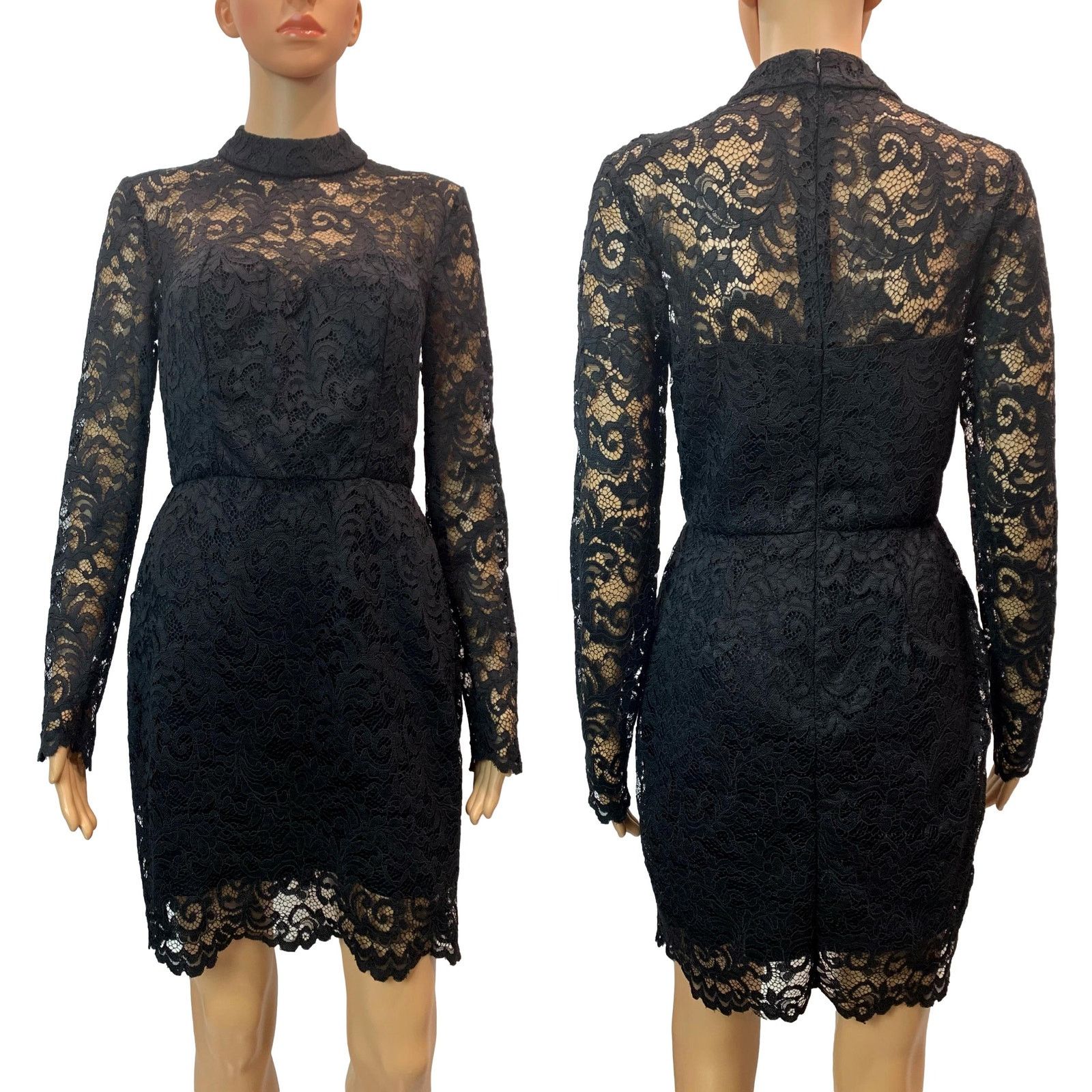 Other Missguided Black Lace Dress Pencil Skirt 8 Size M / US 6-8 / IT 42-44 - 1 Thumbnail