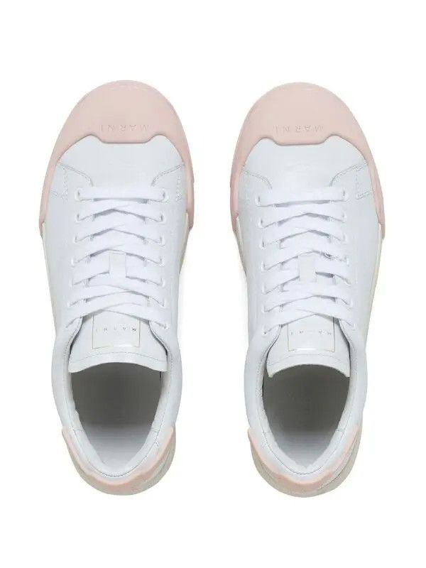 Marni oc11z0525 Panelled Lace Up Sneakers in White Size US 7 / EU 40 - 4 Thumbnail