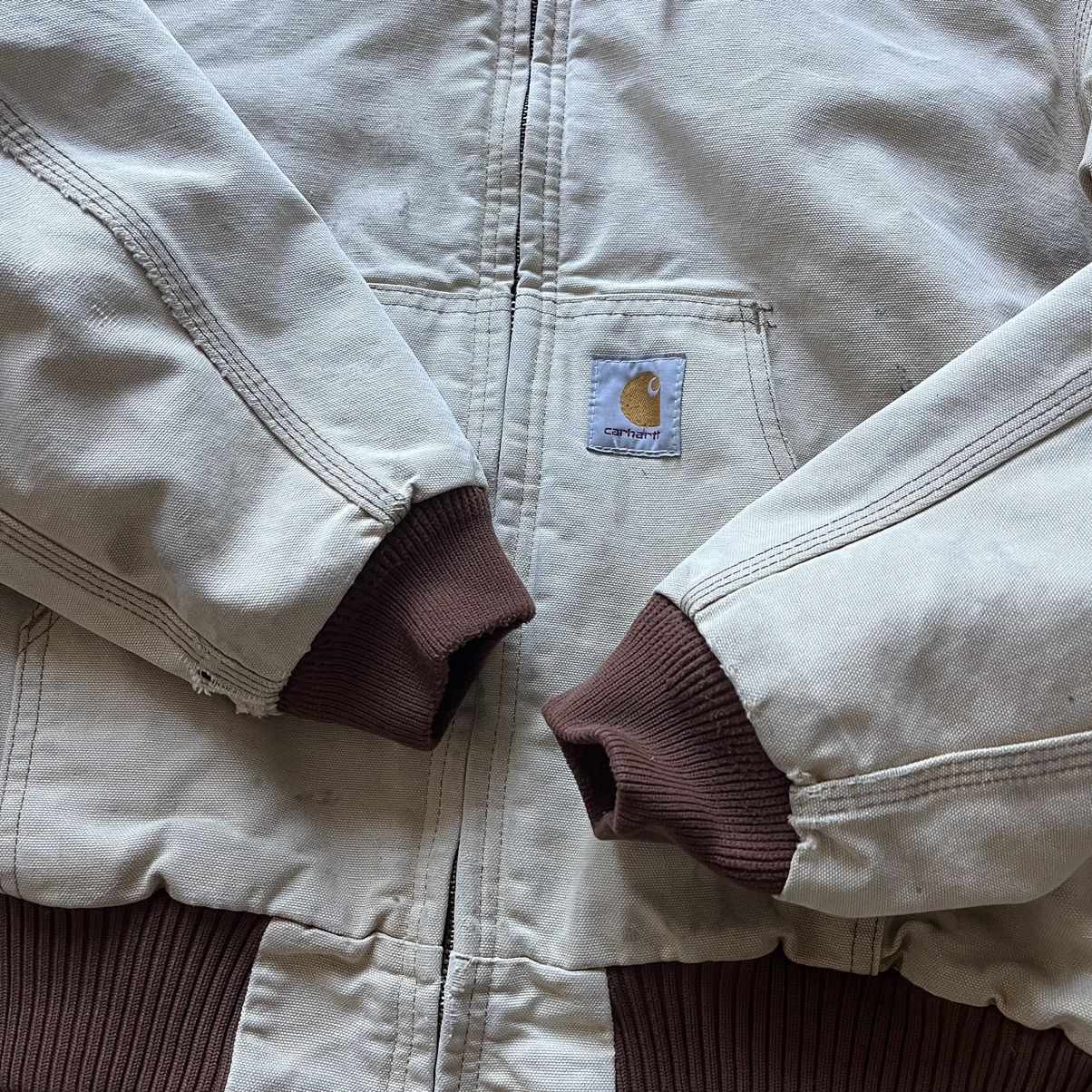 Carhartt × Vintage Crazy Vintage Faded Tan Brown Carhartt Jacket Large Size US L / EU 52-54 / 3 - 4 Thumbnail