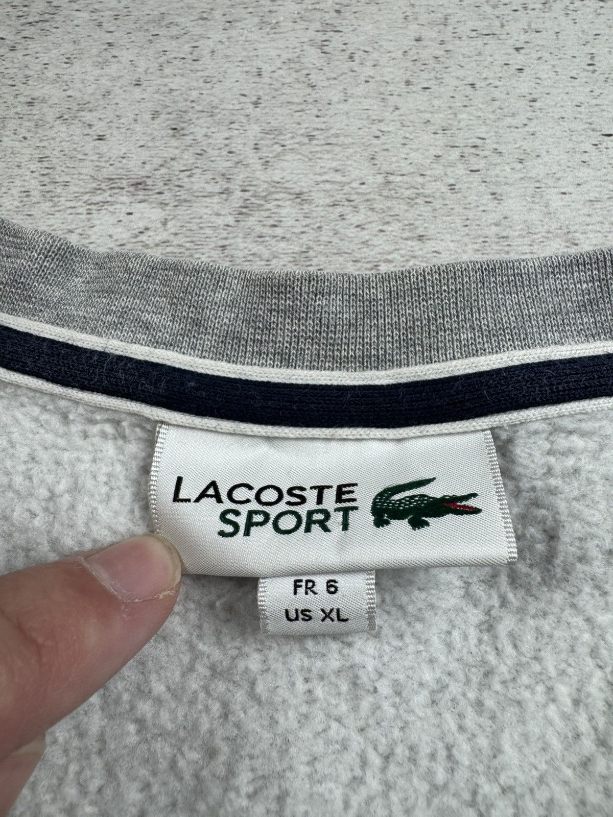 Lacoste Lacoste Sport Men’s Cotton XL FR 6 Crew Neck Gray Basic Sweatshirt Pullover Size US XL / EU 56 / 4 - 9 Thumbnail