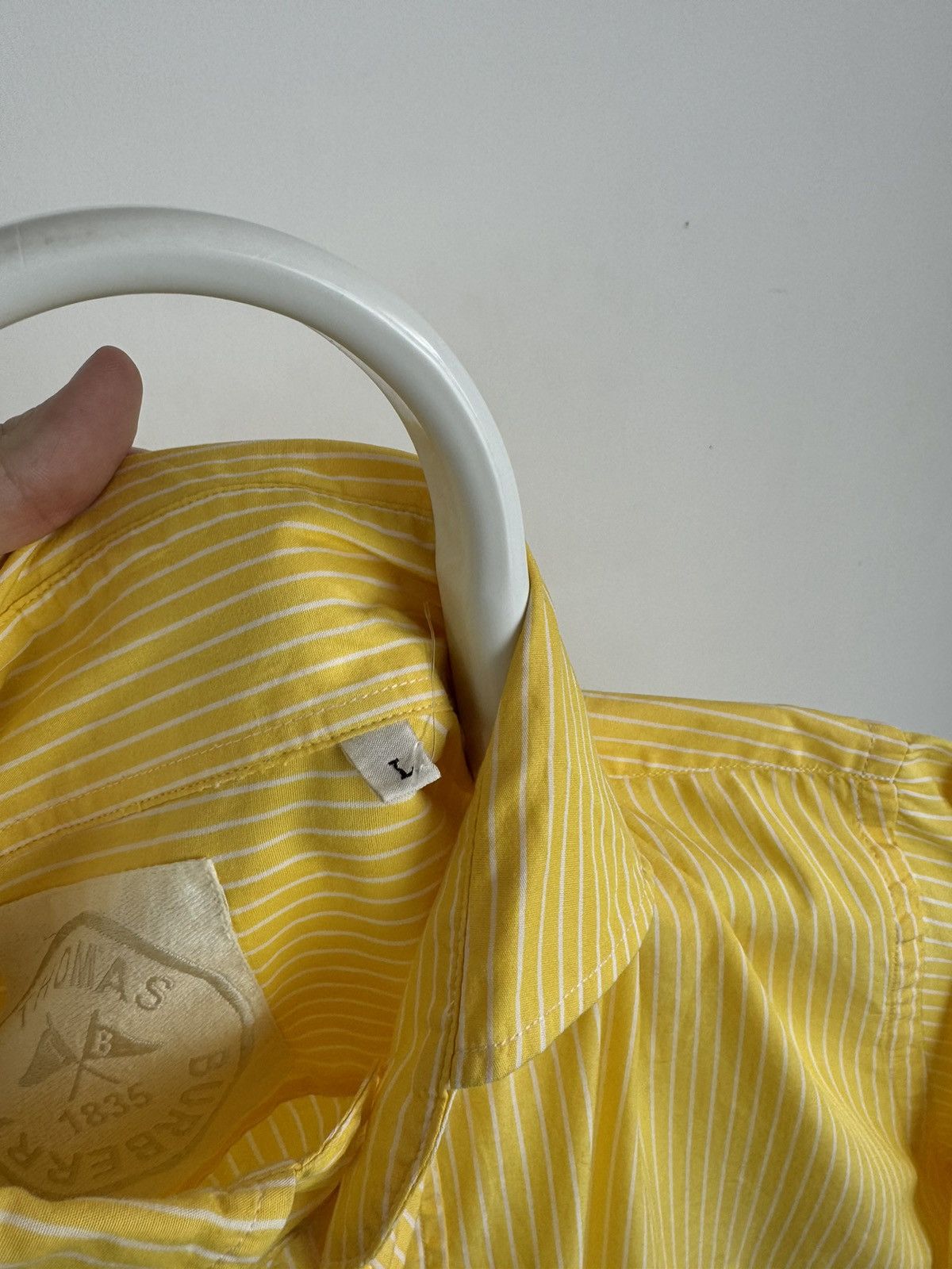 Burberry × Vintage Vintage Thomas Burberry Striped Long Sleeve Shirt Size US L / EU 52-54 / 3 - 4 Thumbnail