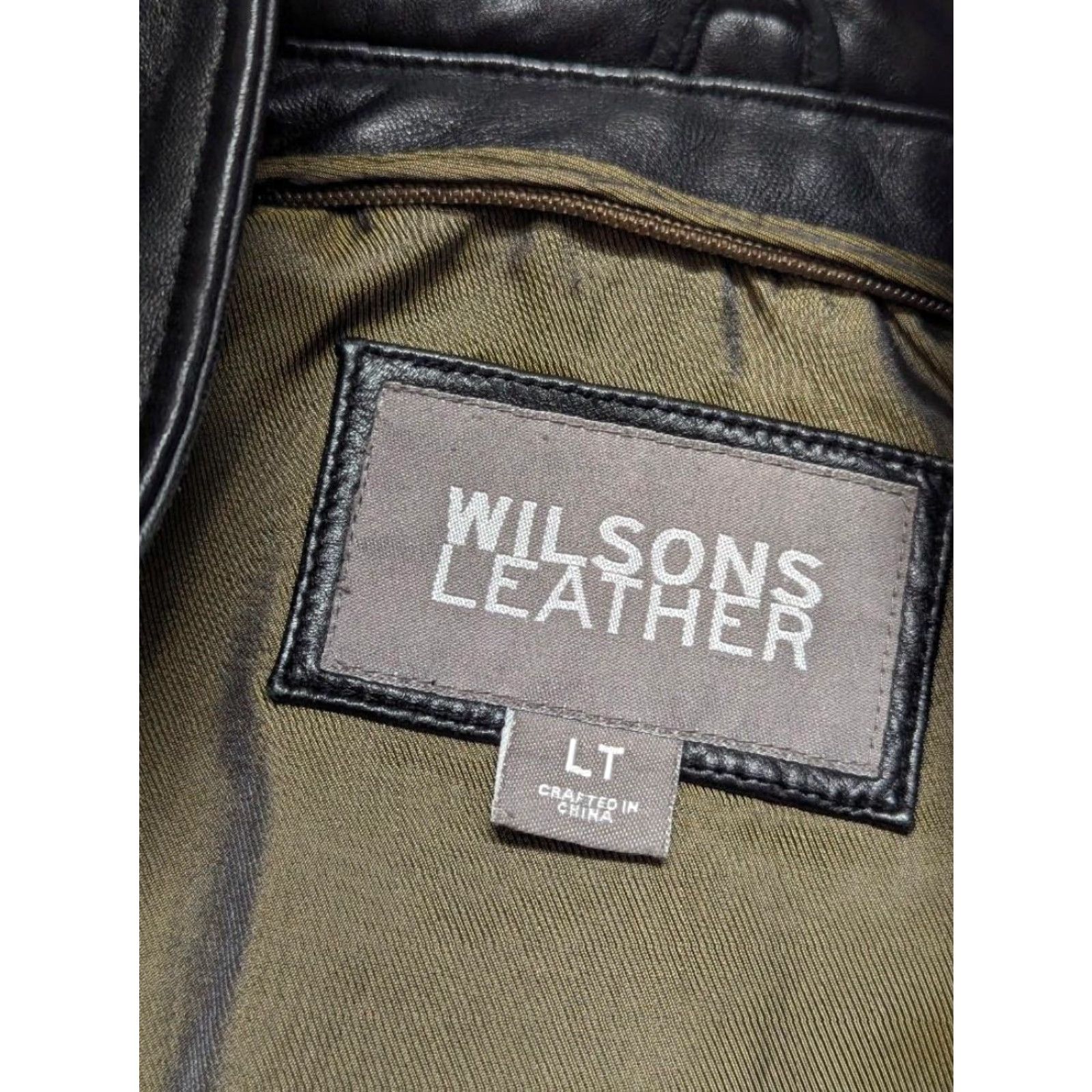 Vintage VINTAGE WILSONS LEATHER Coat LT belted leather black jacket overcoat 1990s Lambskin Mens LT 44-46 36" 24.5" 21" 26.5" zip snap belted Size US L / EU 52-54 / 3 - 5 Thumbnail