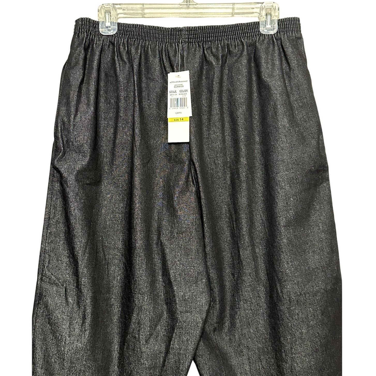 Other Alfred Dunner Classic Capri Side Pockets Denim Black 14 NWT Size 36" / US 14 / IT 50 - 7 Thumbnail
