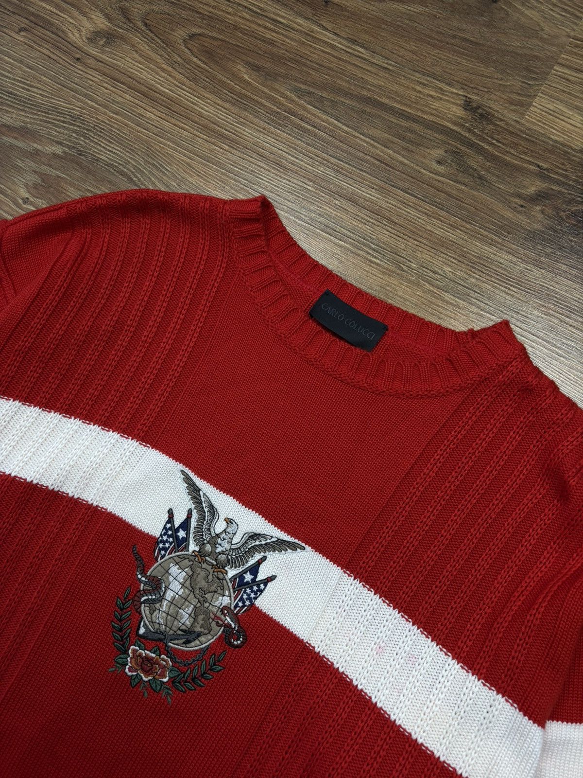 Carlo Colucci Carlo Colucci Vintage Men’s Crewneck Sweater USA Logo Rare Size US XL / EU 56 / 4 - 2 Thumbnail