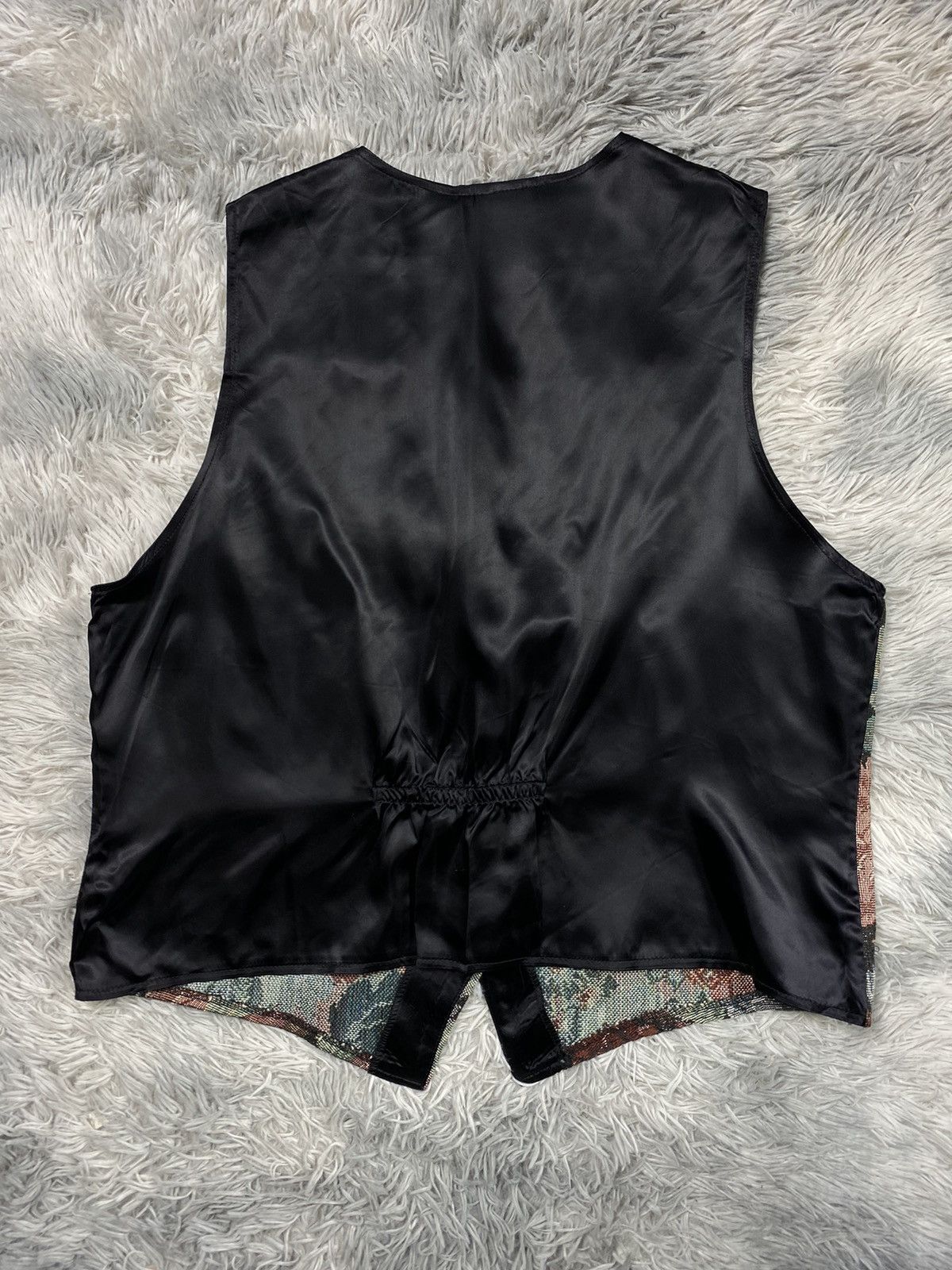 Vintage Vintage 80s Floral Tapestry Vest 100% Cotton Japanese Brand Size US XL / EU 56 / 4 - 7 Thumbnail