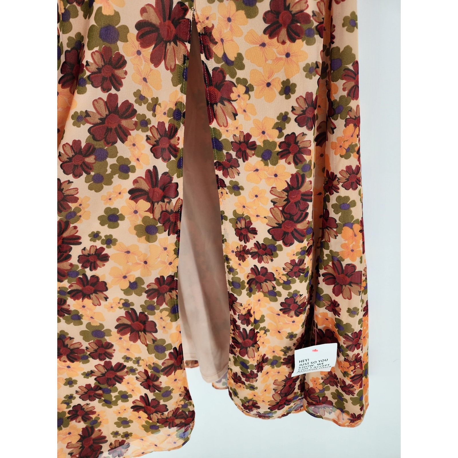 Asos ASOS Design Nude Floral Maxi Dress Women's Size 2 Size XS / US 0-2 / IT 36-38 - 8 Thumbnail