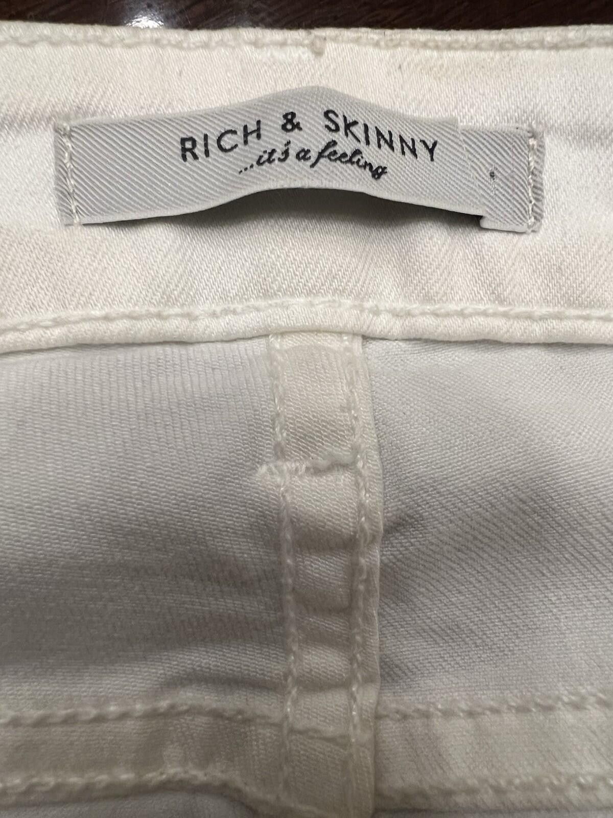 Other RICH AND SKINNY JEANS SIZE 27 USA Gold Splashes Inseam 29.5” Size 27" / US 4 / IT 40 - 3 Thumbnail