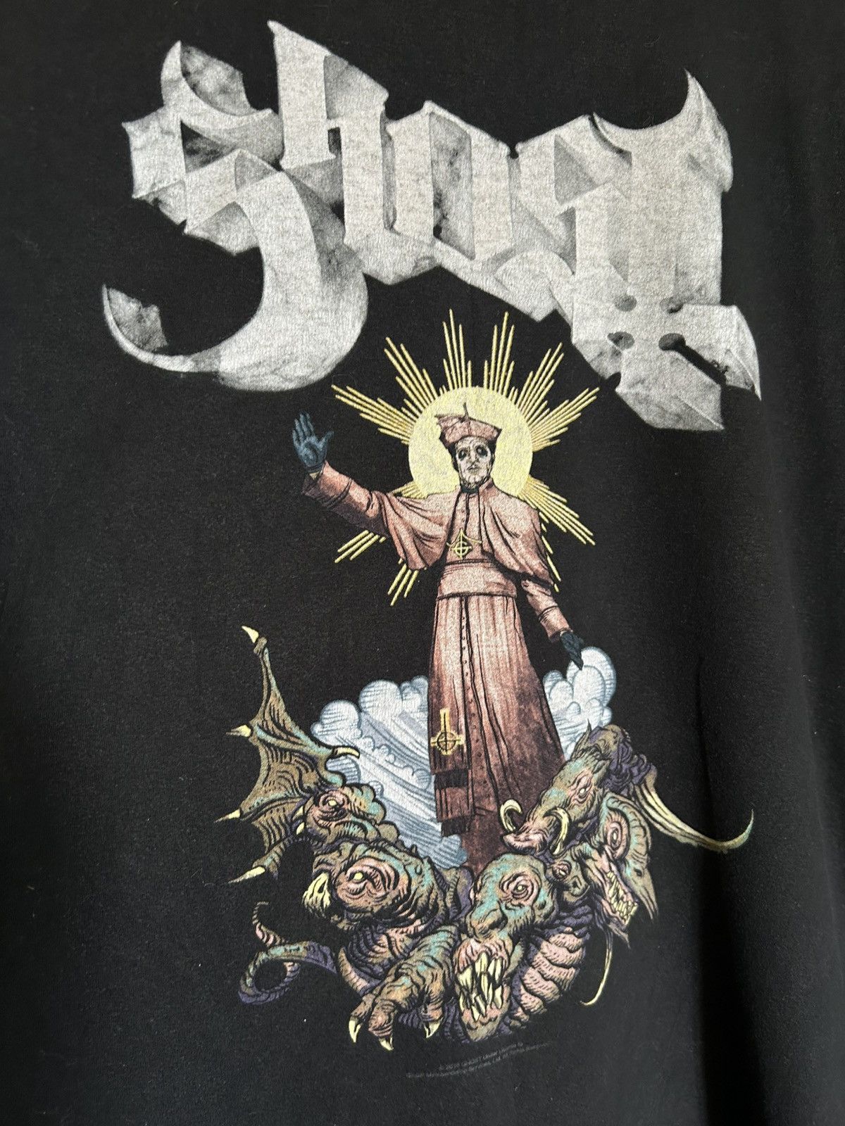 Band Tees © 2018 Ghost Band black metal Rock Black faded Tee t shirt Size US XL / EU 56 / 4 - 3 Thumbnail