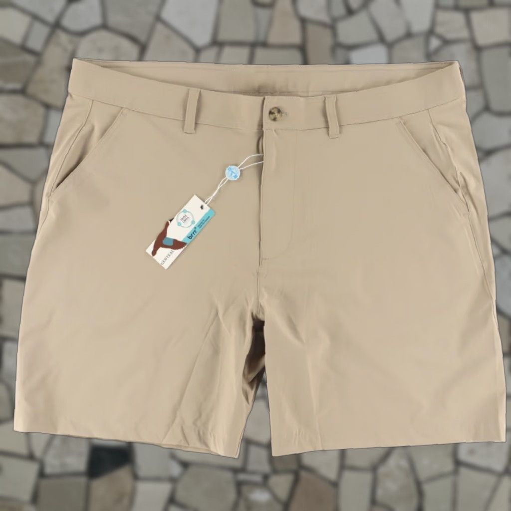 Vintage Genteal High Stretch Brrr Bunker Nylon Golf Shorts Khaki Men's 40 Size US 40 / EU 56 - 1 Thumbnail
