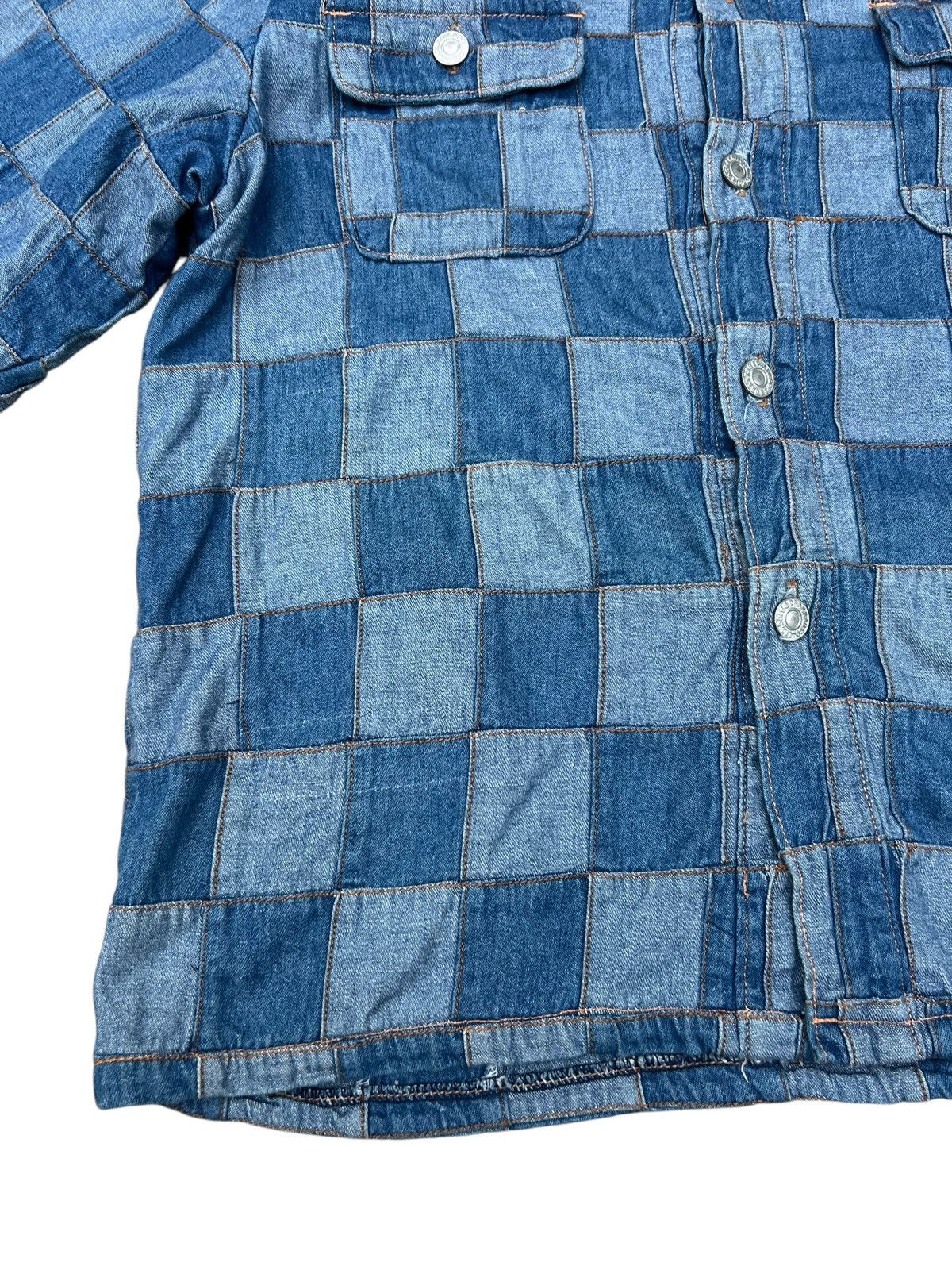 14th Addiction Dope + Drakkar Japan Patchwork Denim Heavy Shirt Size US M / EU 48-50 / 2 - 7 Thumbnail