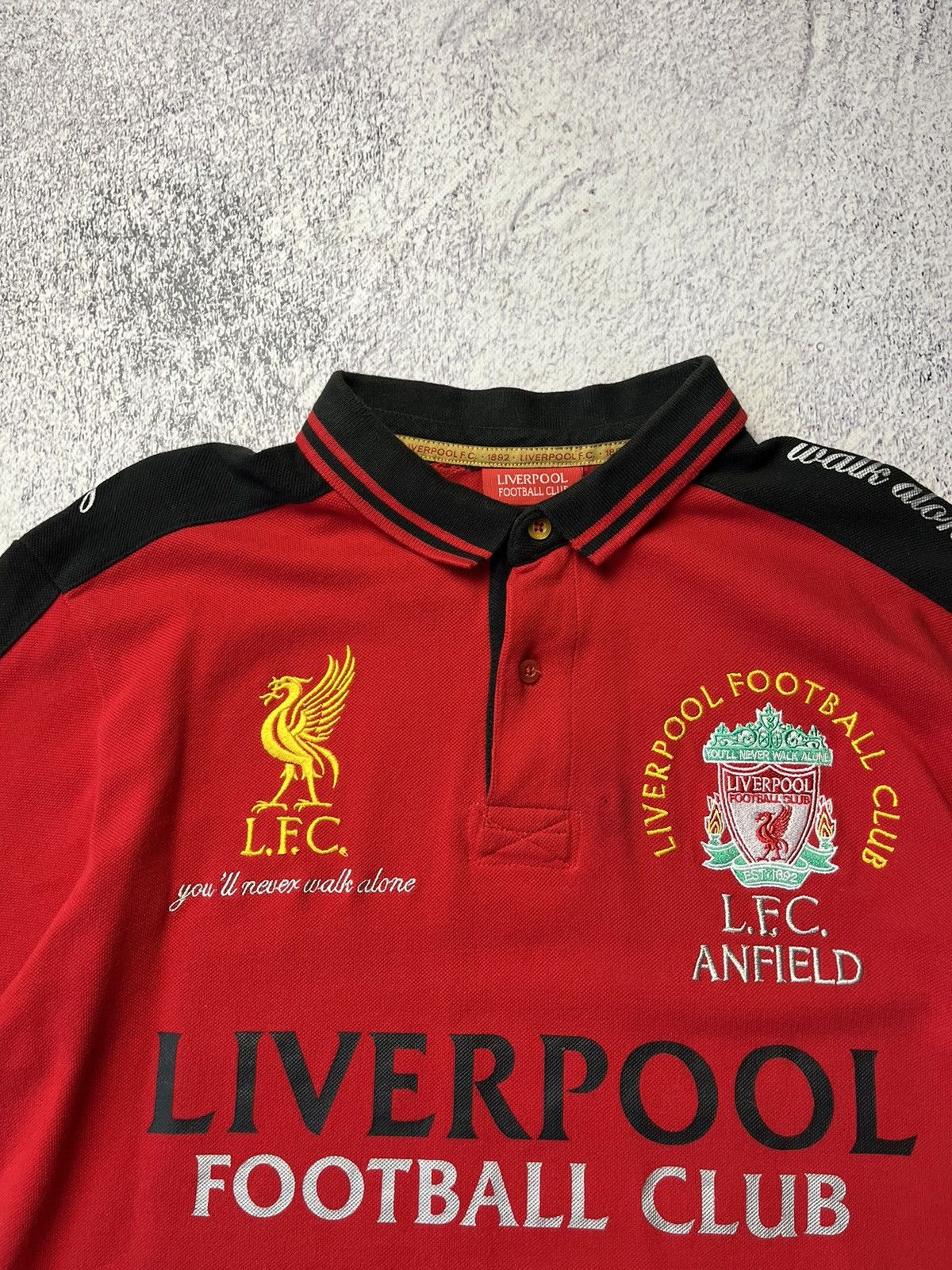 Vintage Vintage Liverpool Soccer Polo Big Logo Rare Size L Size US L / EU 52-54 / 3 - 9 Thumbnail