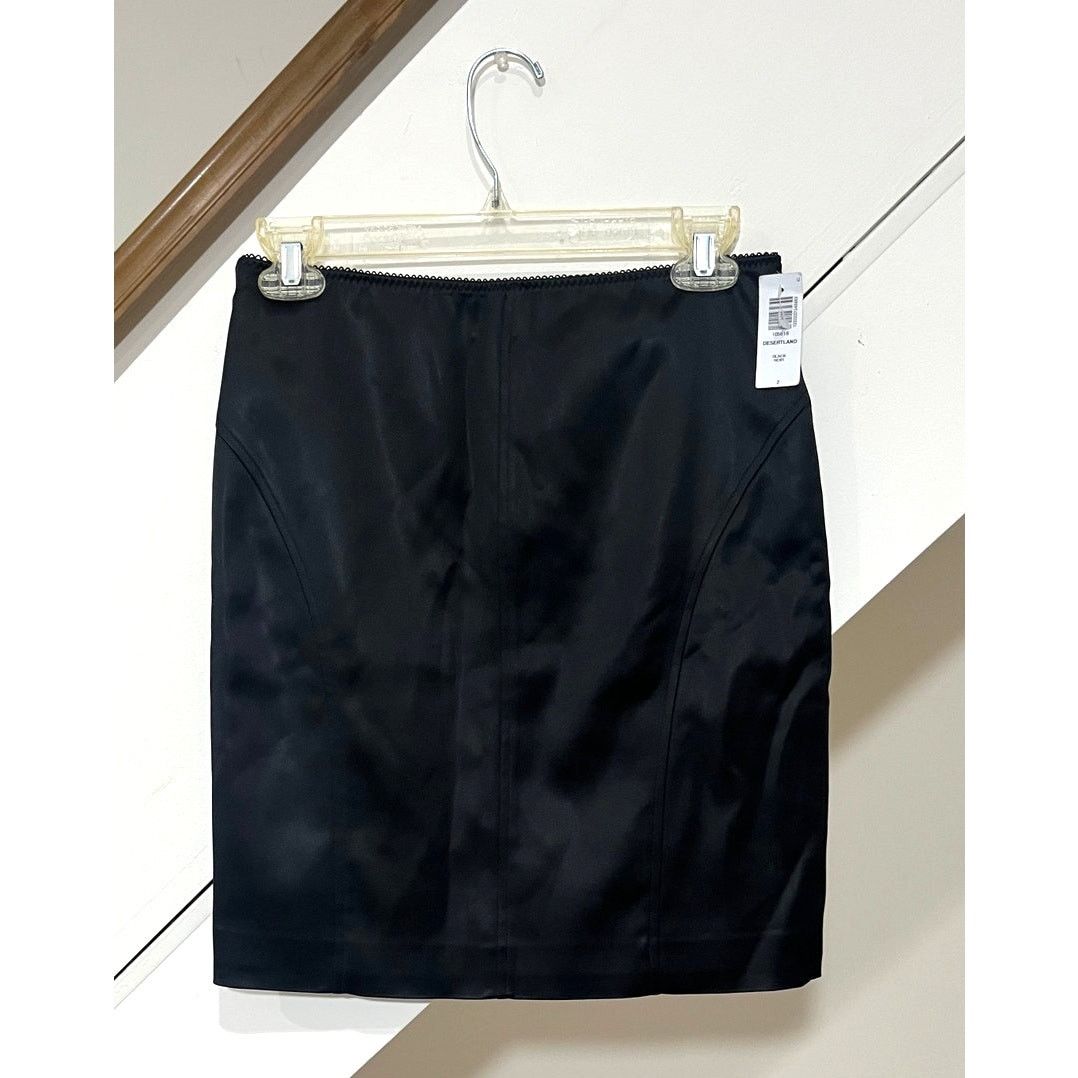 Aritzia NWT Wilfred Aritzia Desertland Black Satin Mini Skirt Size 2 Size 26" / US 2 / IT 38 - 5 Thumbnail