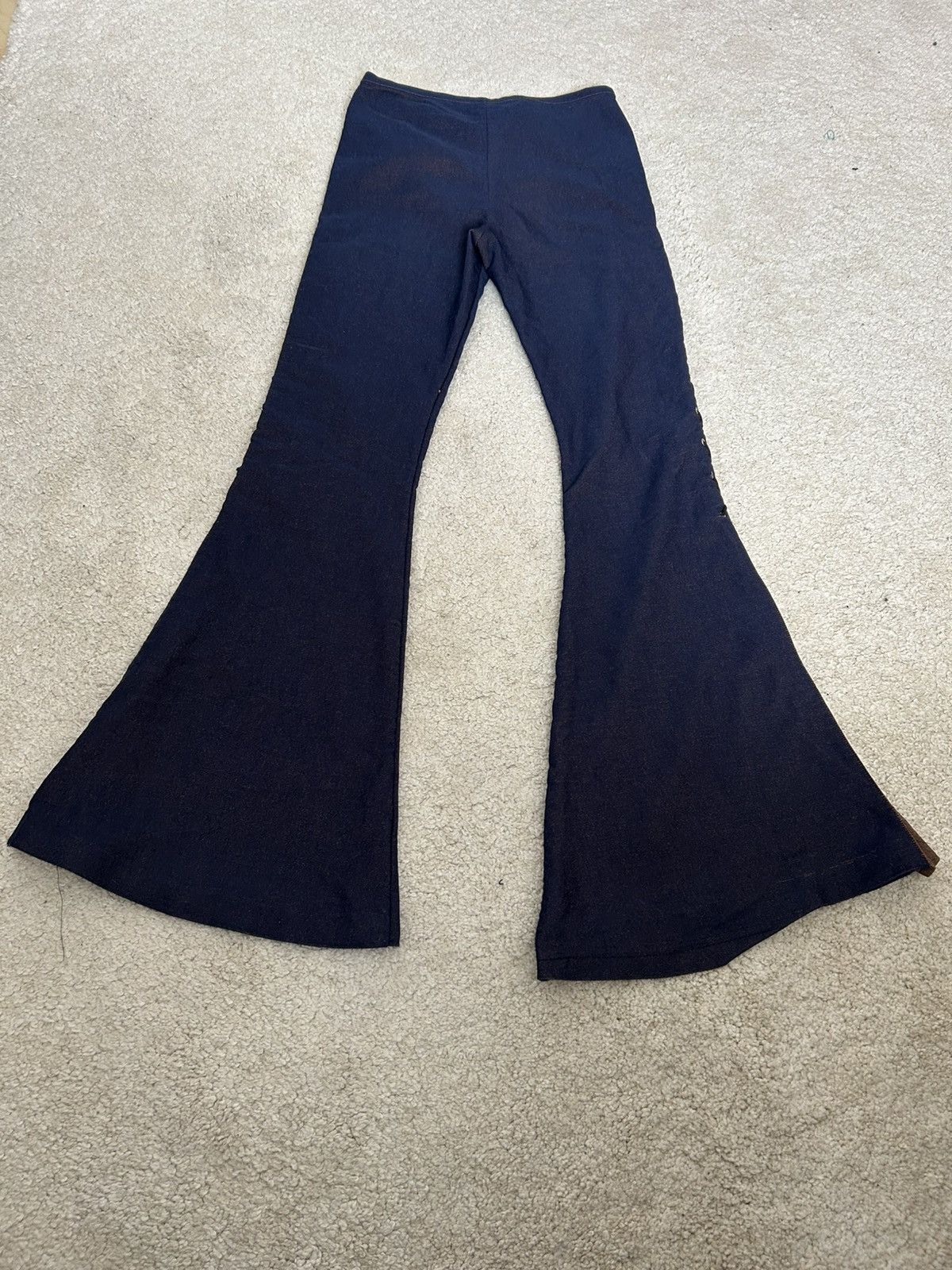 Le Grande Bleu (L.G.B.) LGB If 6 Was 9 Type Lace-up Flare Pants / Bell Bottoms Size 26" / US 2 / IT 38 - 2 Thumbnail