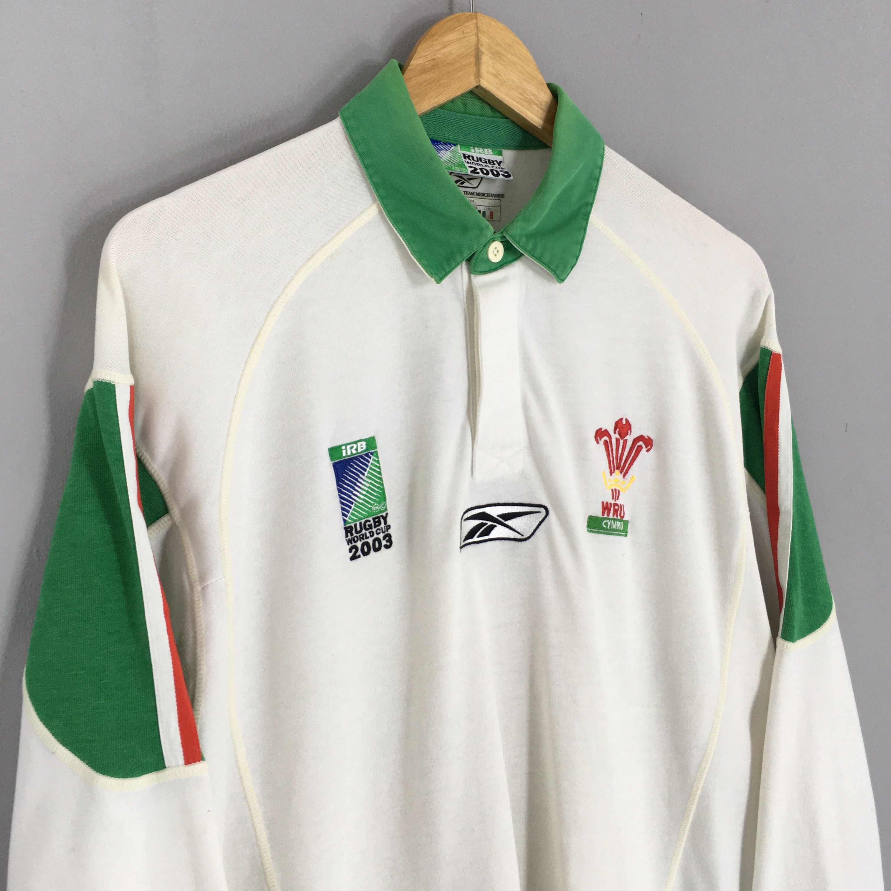 Reebok Vintage Reebok IRB Wales Rugby World Cup Polo Shirt Large Size US L / EU 52-54 / 3 - 4 Thumbnail