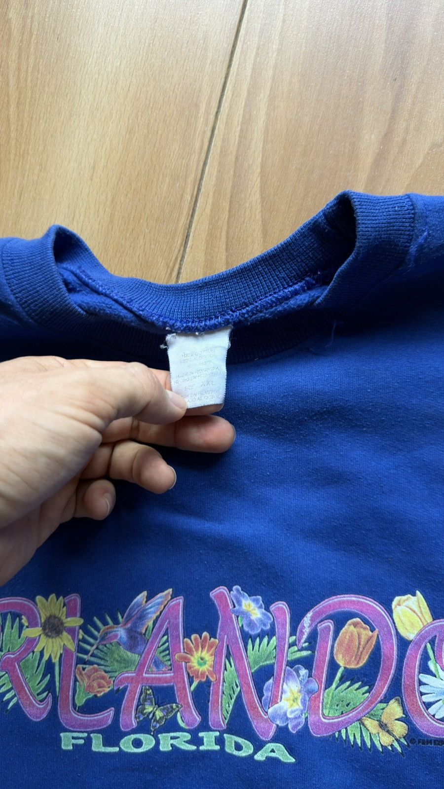 Vintage Vintage blue sweatshirt made jn usa Orlando Florida crewneck Size US XXL / EU 58 / 5 - 6 Thumbnail